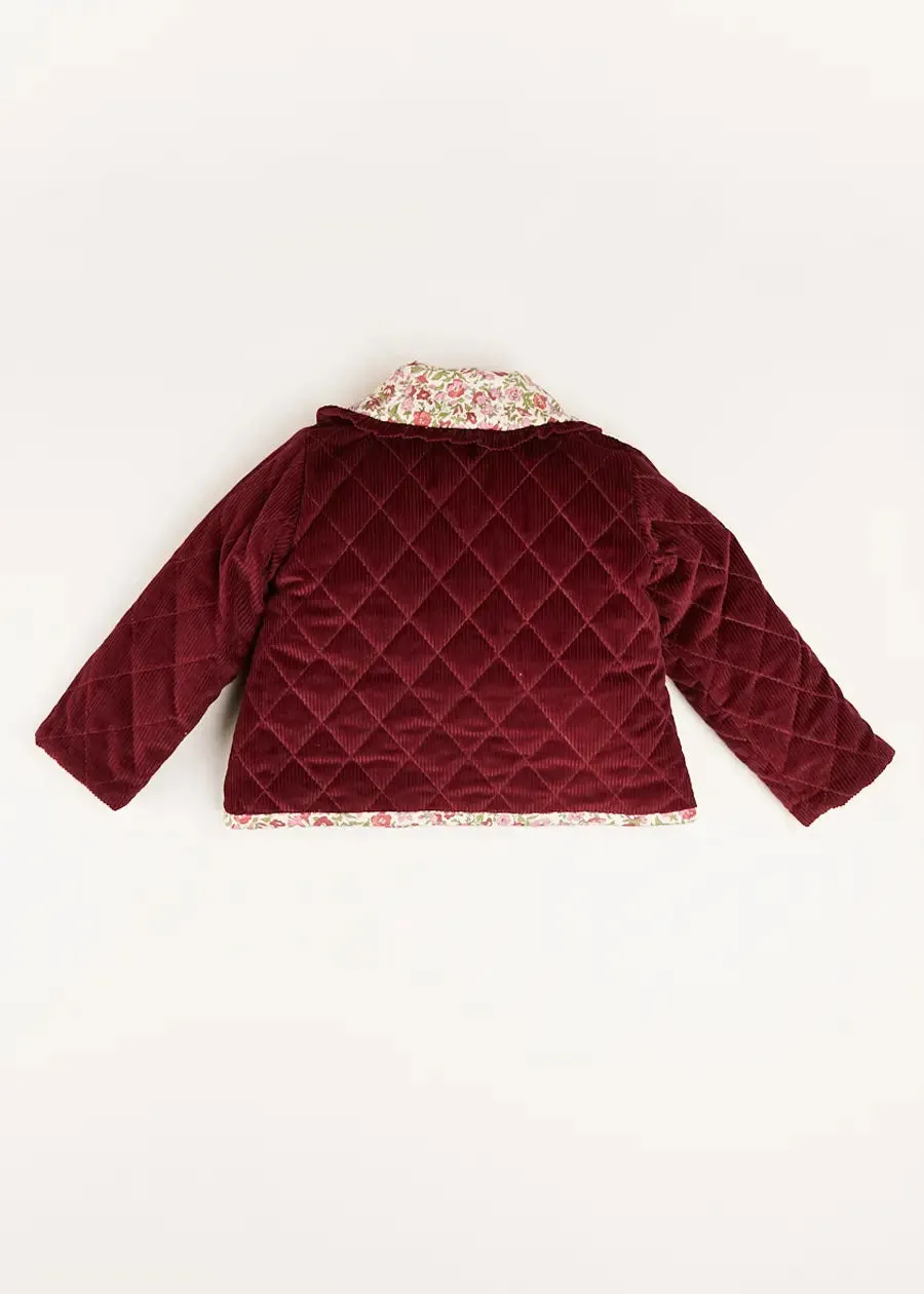 Daphne Floral Reversible Corduroy Jacket in Pink (4-10yrs)