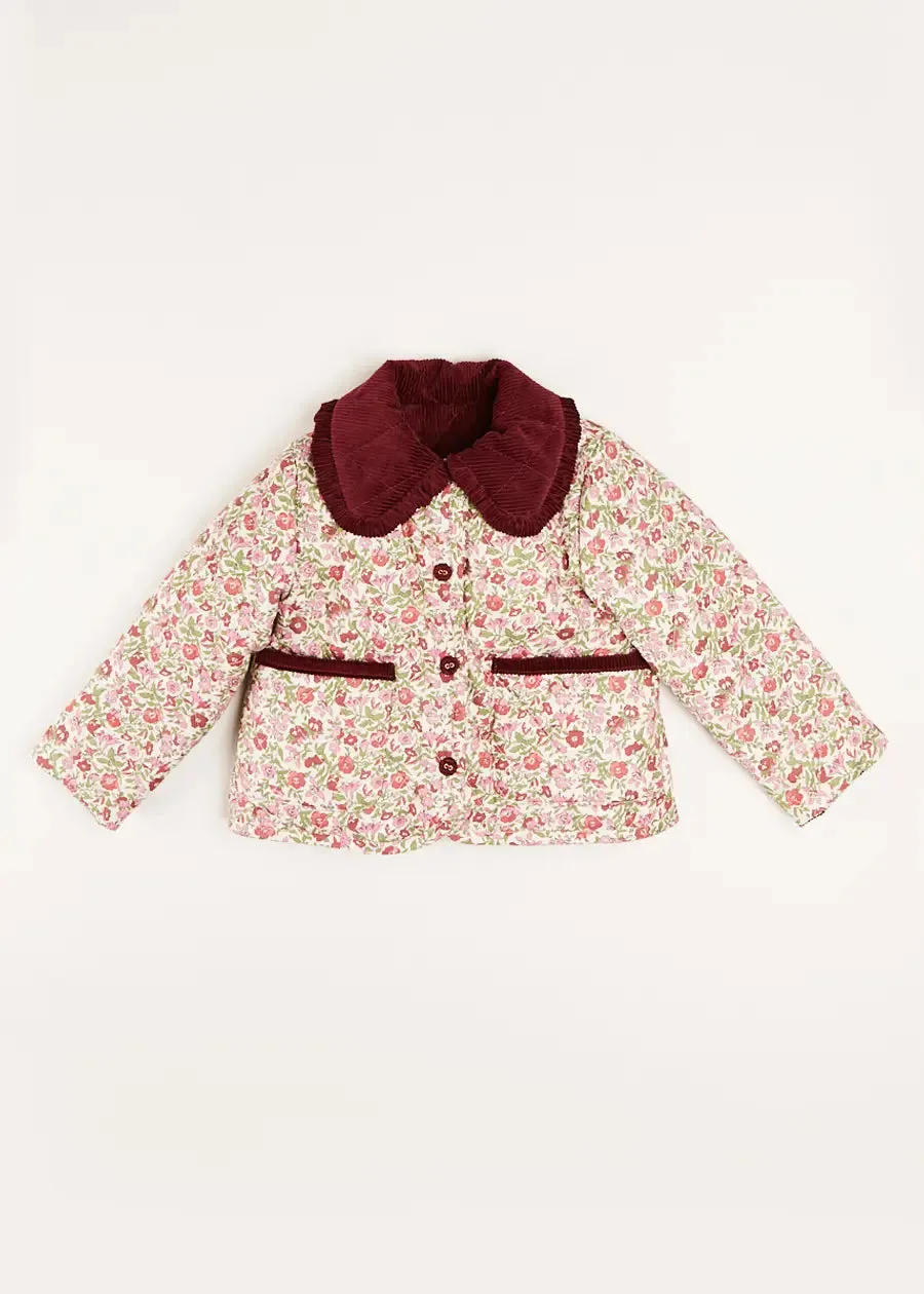Daphne Floral Reversible Corduroy Jacket in Pink (4-10yrs)