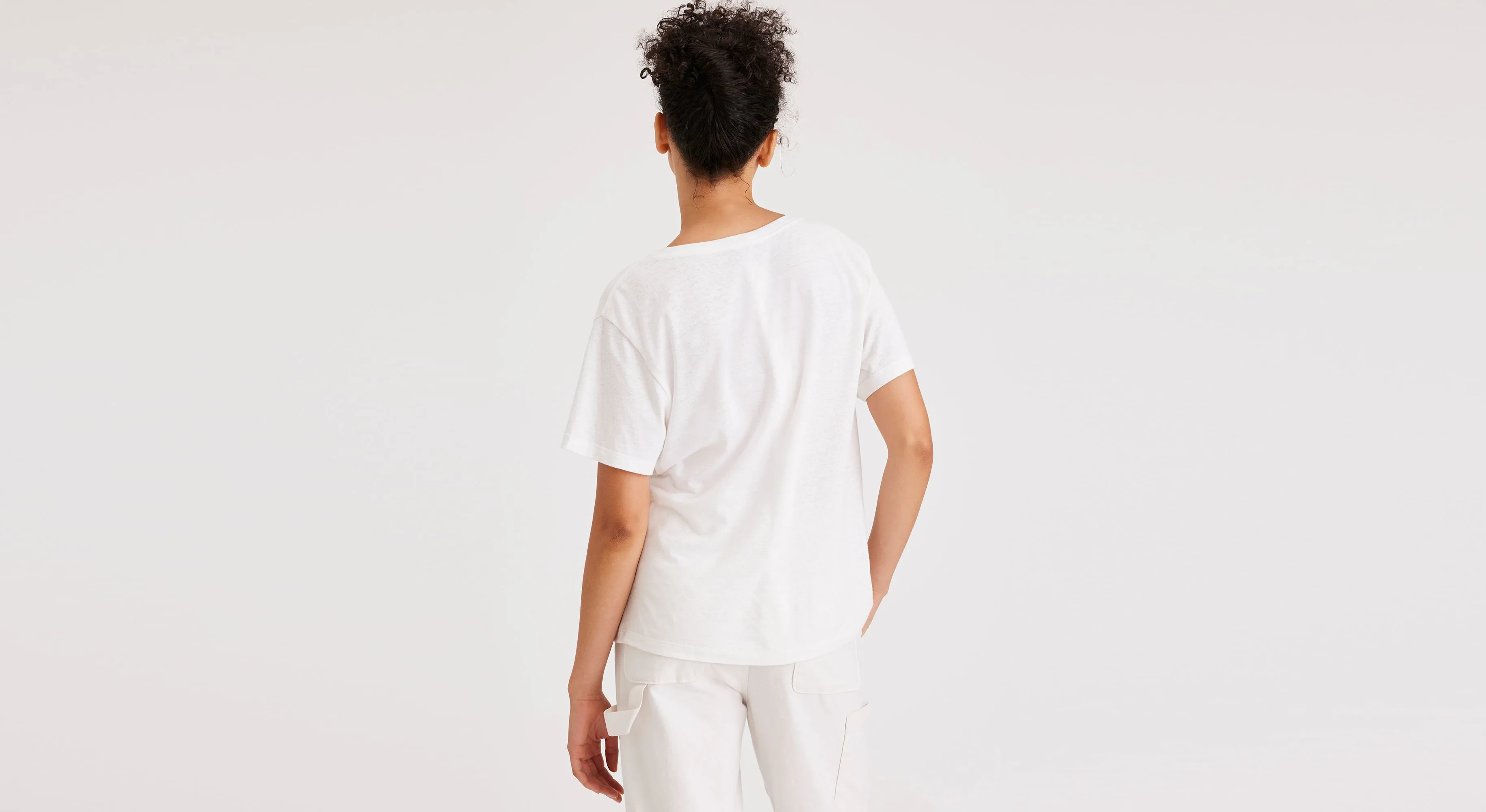 Deep V-Neck Tee, Regular Fit
