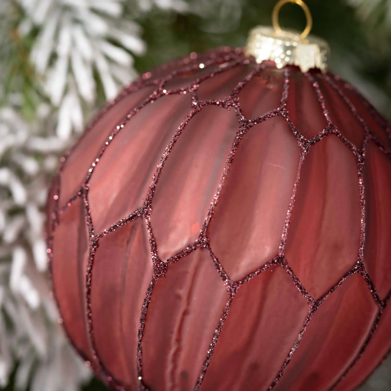 Elegant Faceted Ball Ornaments