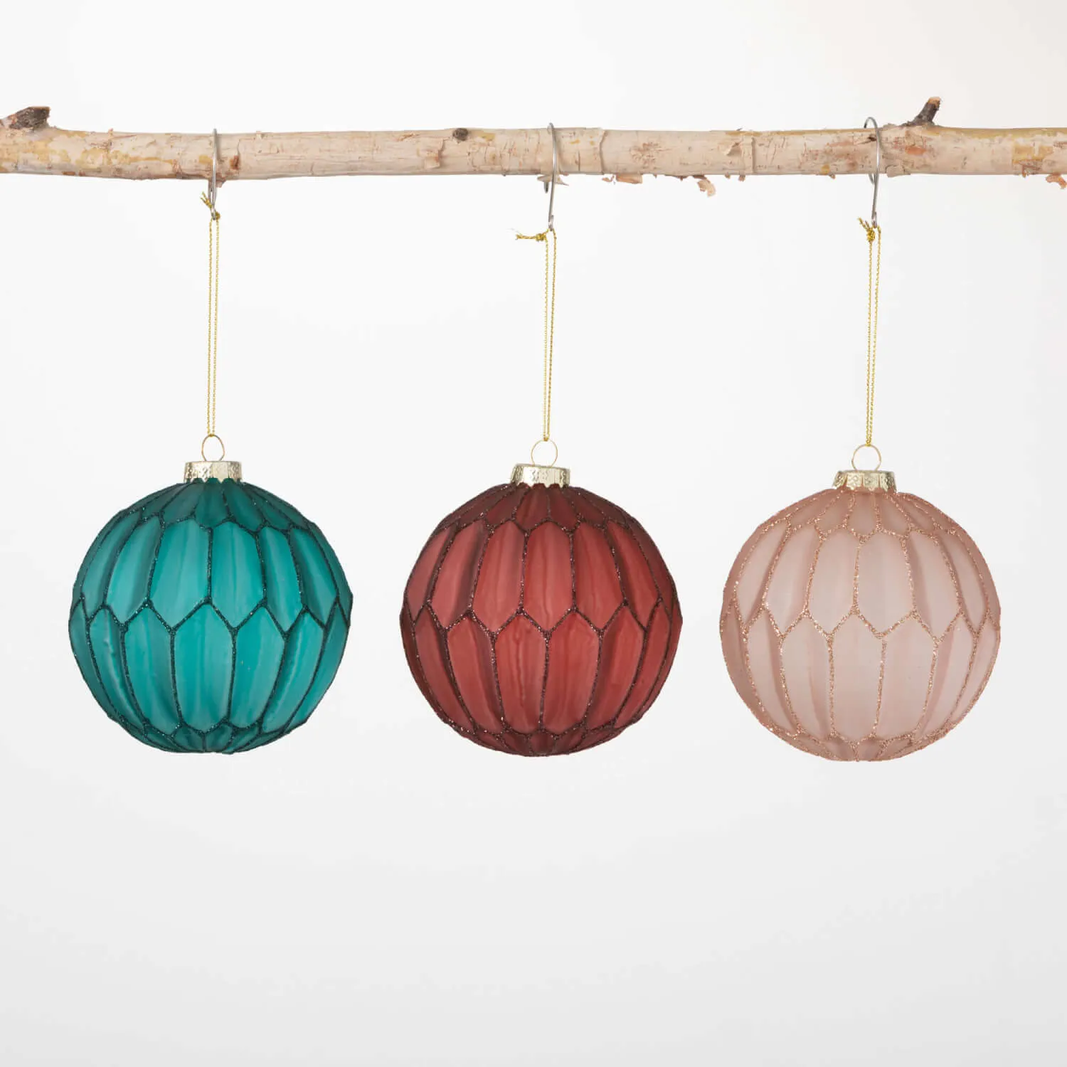 Elegant Faceted Ball Ornaments