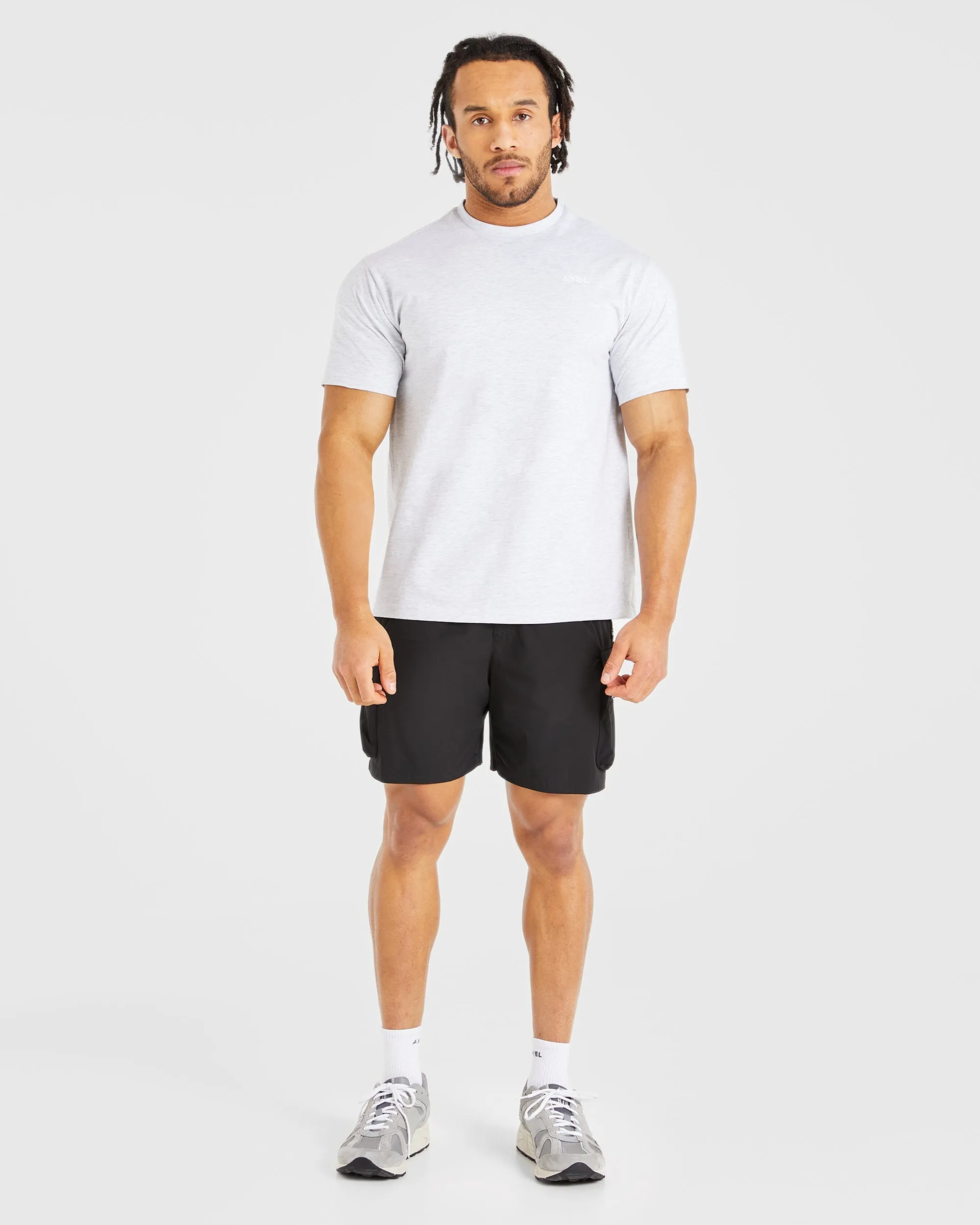 Essential T Shirt - Light Grey Marl