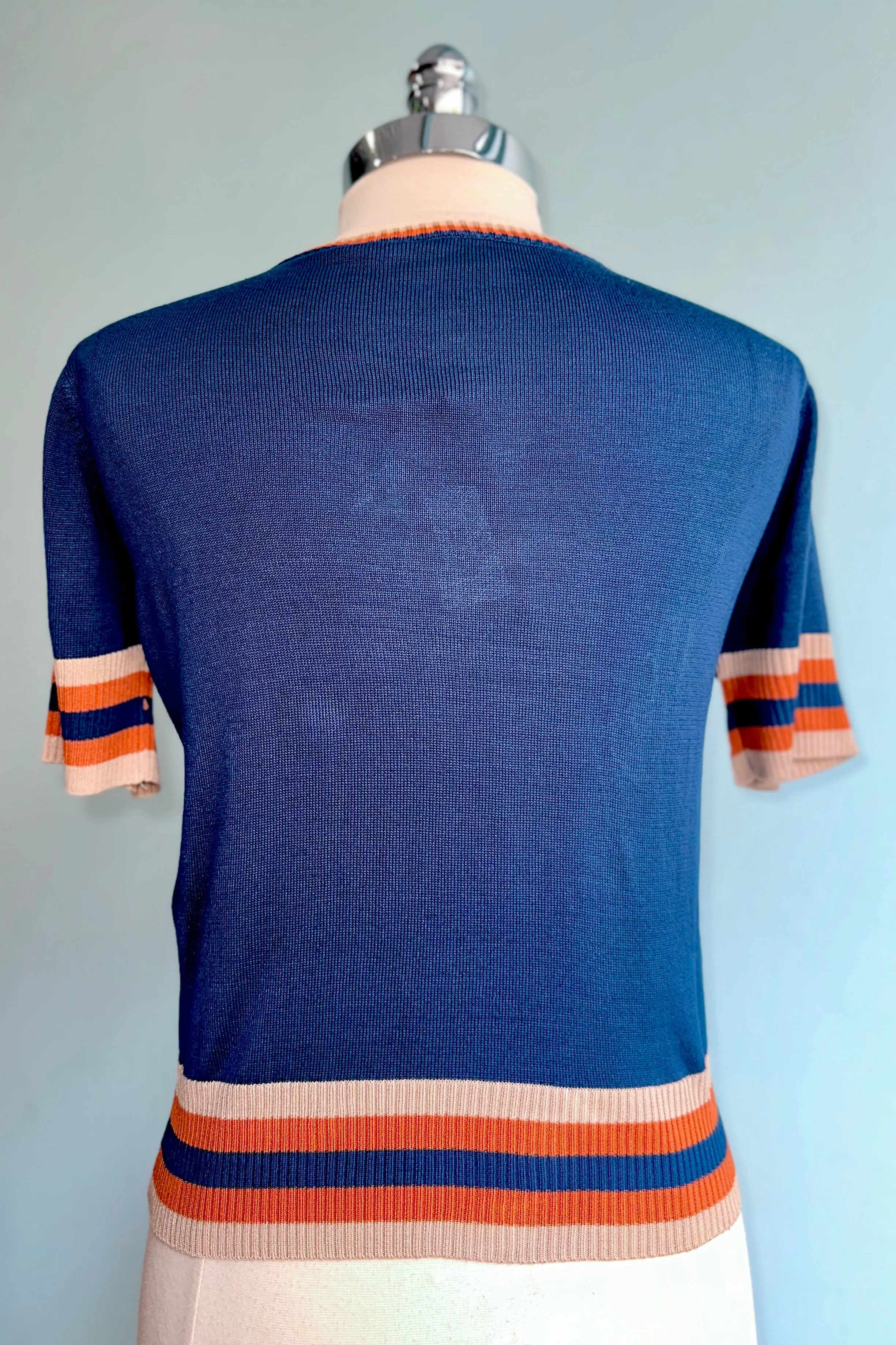 Foxy Knit Pullover Sweater in Blue by Voodoo Vixen