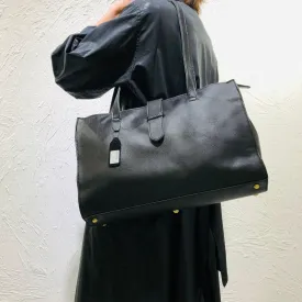 Full Grain Leather Handbag, Leather Weekender Bag, Leather Travel bag, Overnight Bag, Women Briefcase, Large Tote Bag, Handcrafted