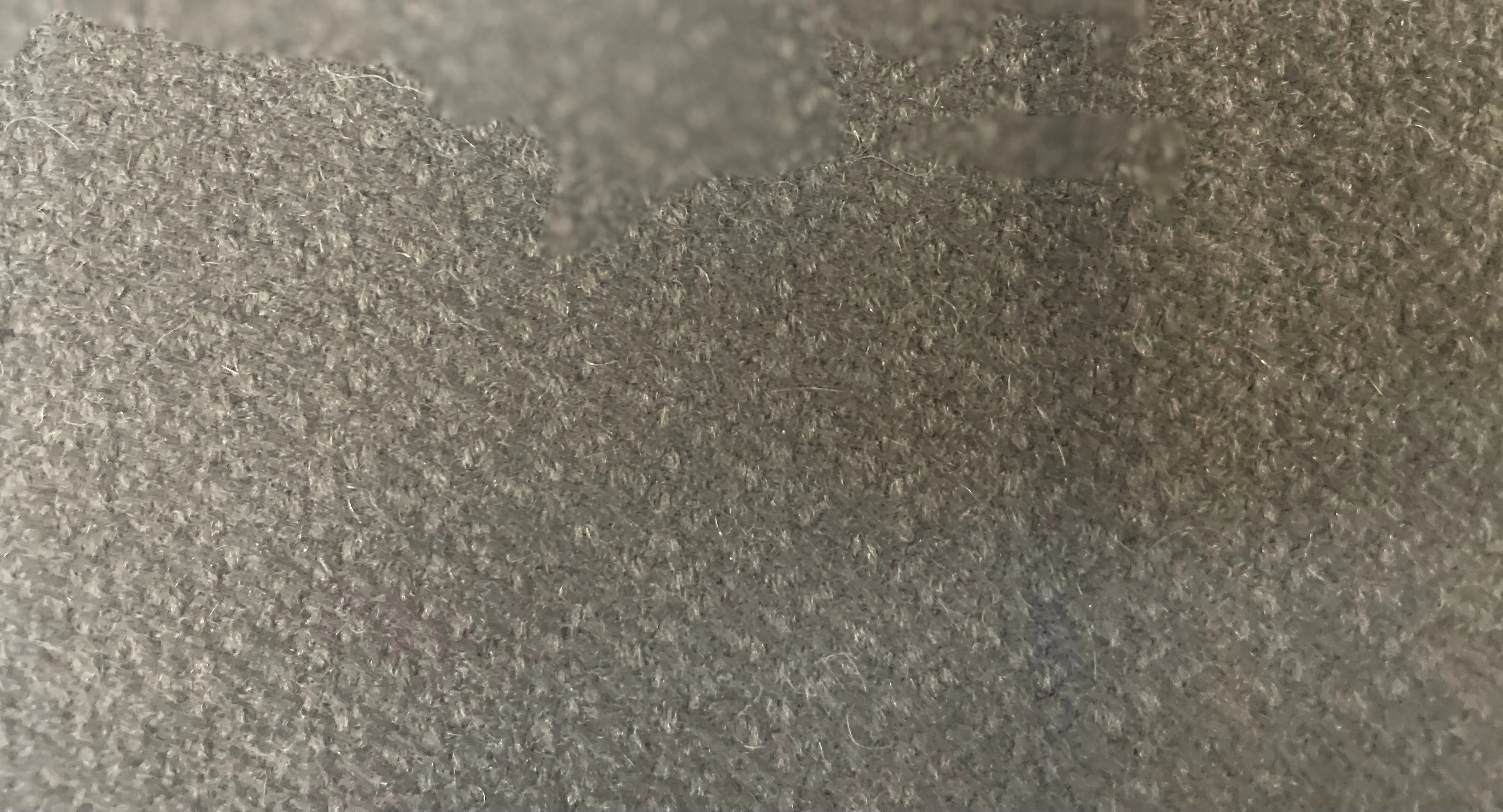 Fused Designer Textured Melton Wool - Metal Grey