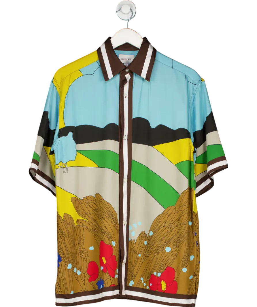 GANT Multicoloured Liberty Printed Short Sleeve Shirt UK S