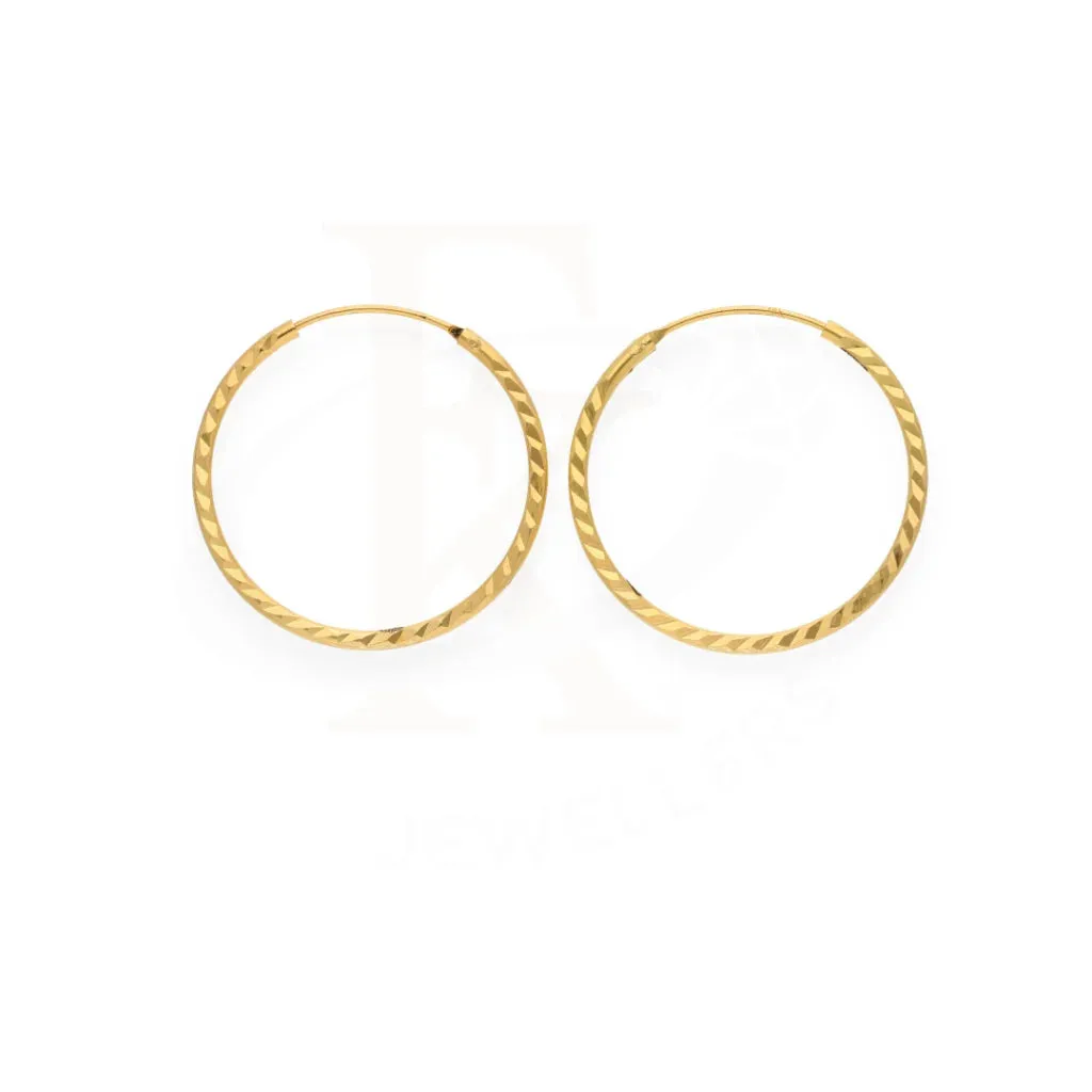 Gold Classic Design Earrings 18KT - FKJERN18K8309