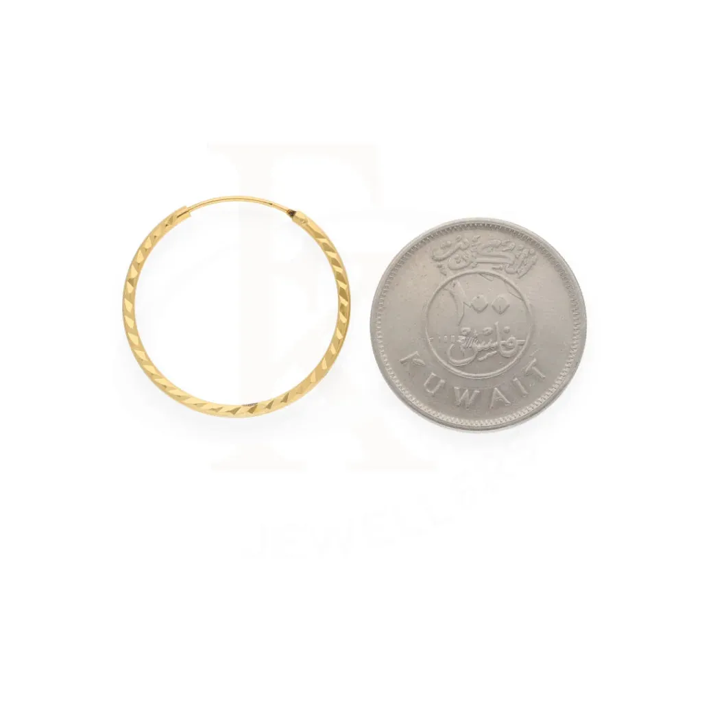 Gold Classic Design Earrings 18KT - FKJERN18K8309