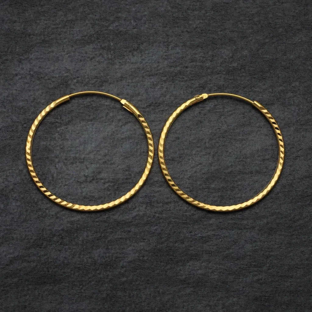 Gold Classic Design Earrings 18KT - FKJERN18K8309