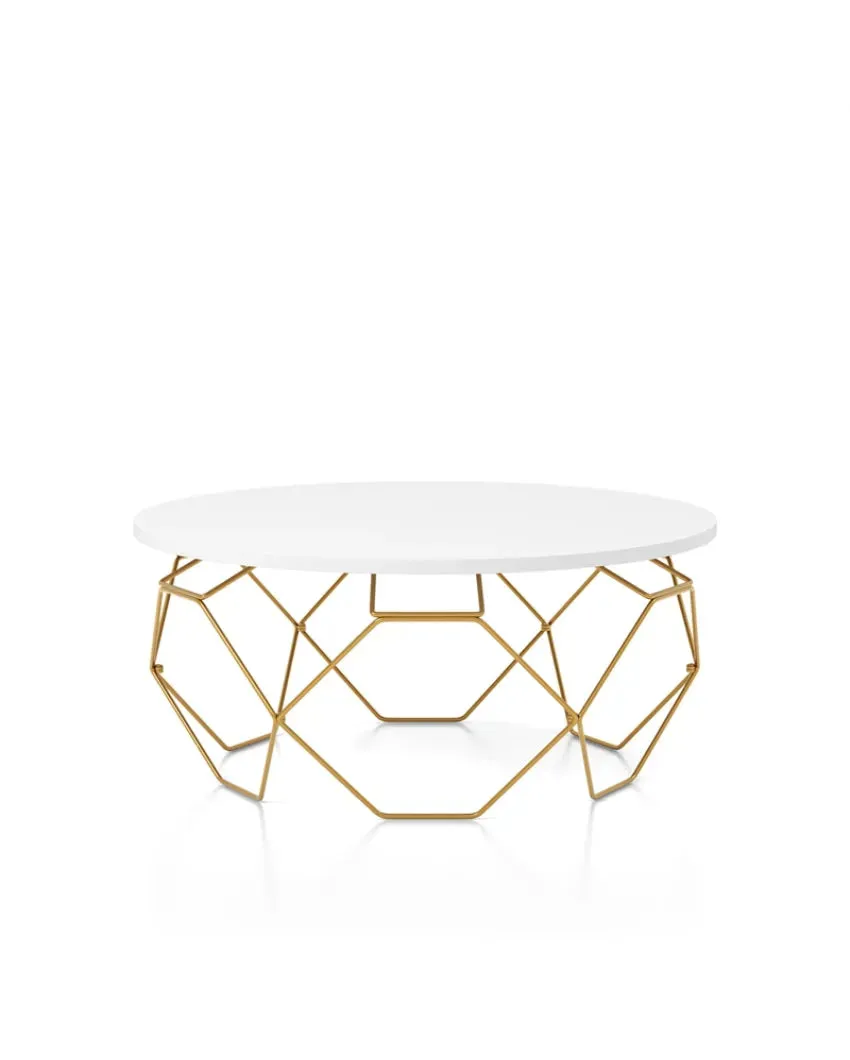 Gold Wire Metal Frame Coffee Table