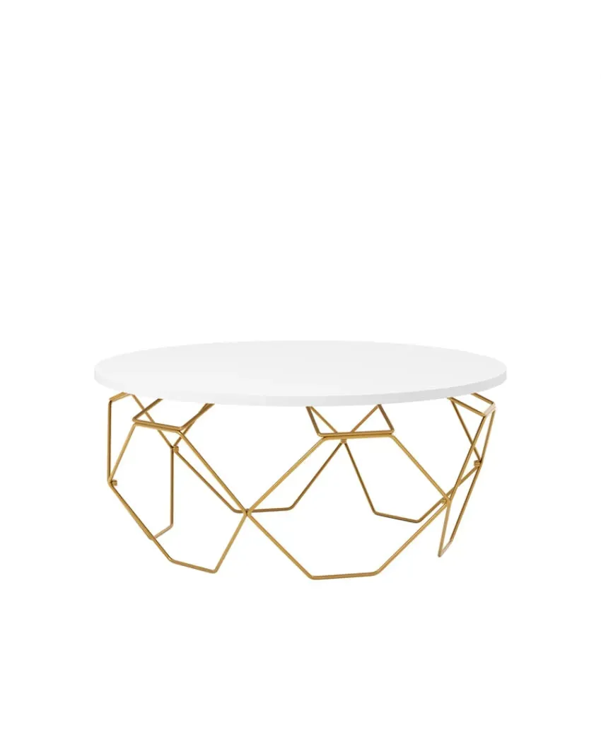 Gold Wire Metal Frame Coffee Table