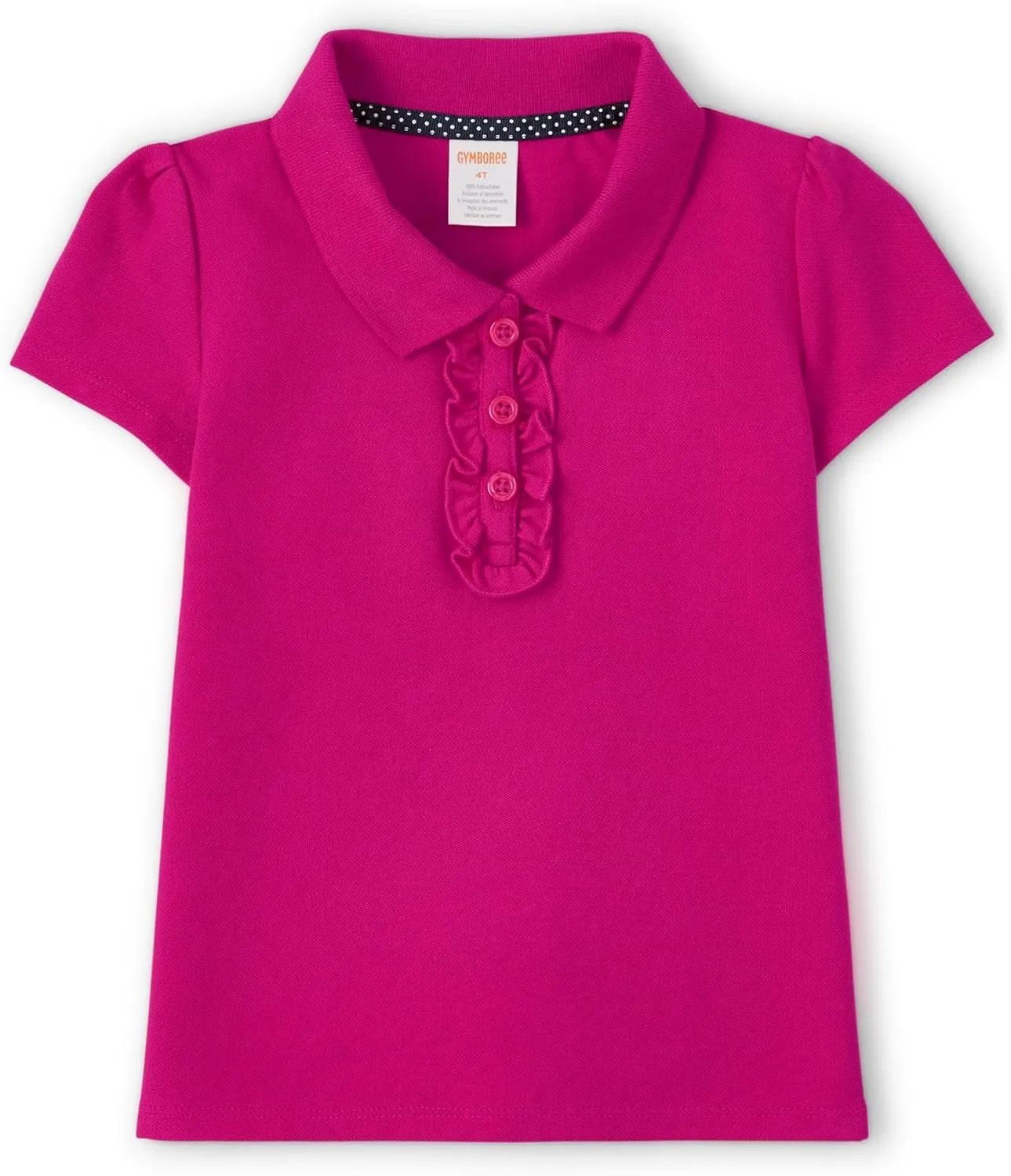 Gymboree Girls' and Toddler Short Sleeve Ruffle Polo Shirt Multipack