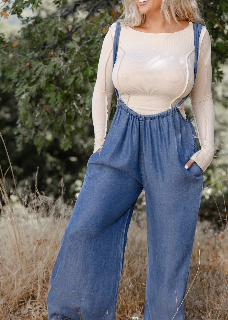 Gypsy Dreamer Wide Leg Jumper in Denim