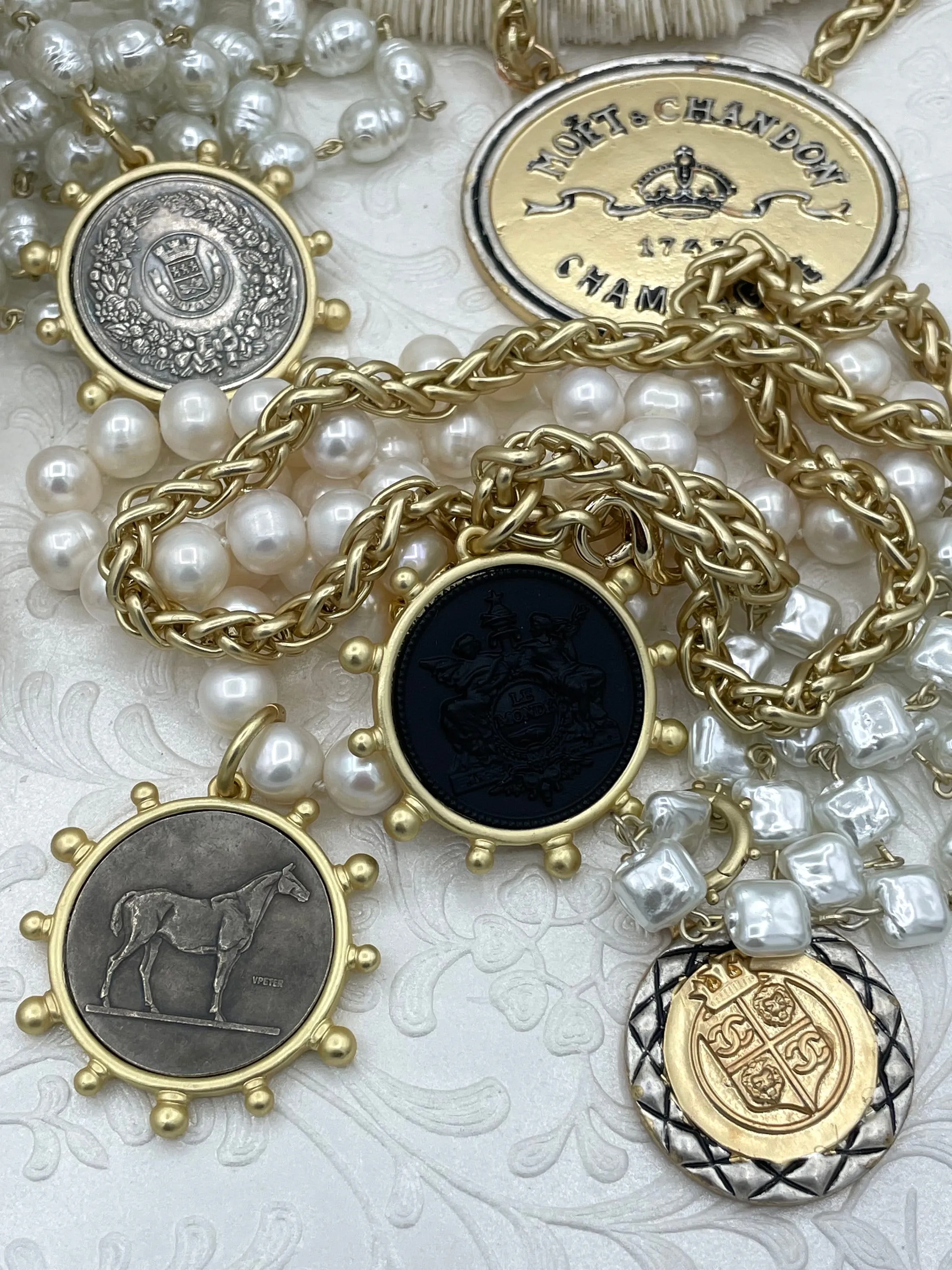 Horse Coin Pendant, Coin Pendant, Equestrian Pendant, Equestrian Coin, Coin Bezel, Art Deco Coin, Replica Coin, Horse Coin Fast Ship