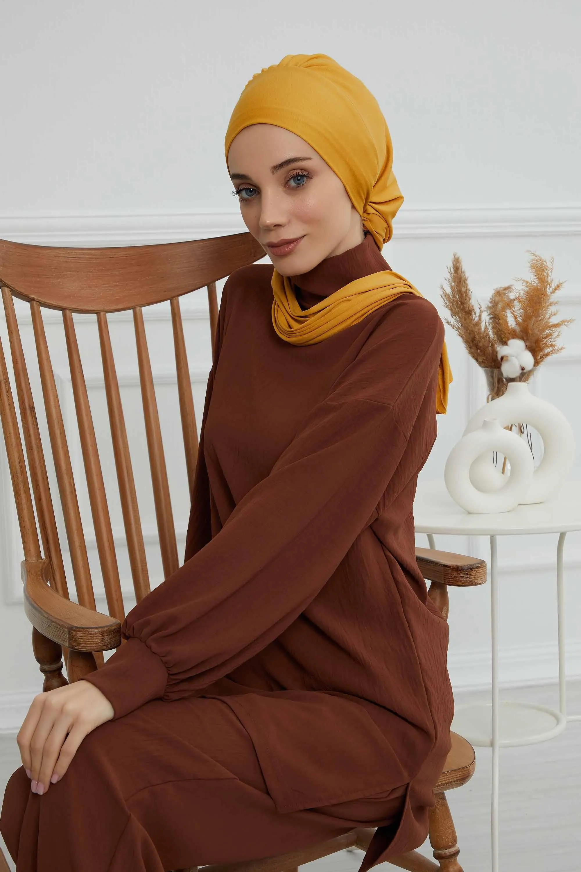 Instant Turban Lightweight Cotton Scarf Head Turbans For Women Headwear Stylish Elegant Design,HT-96