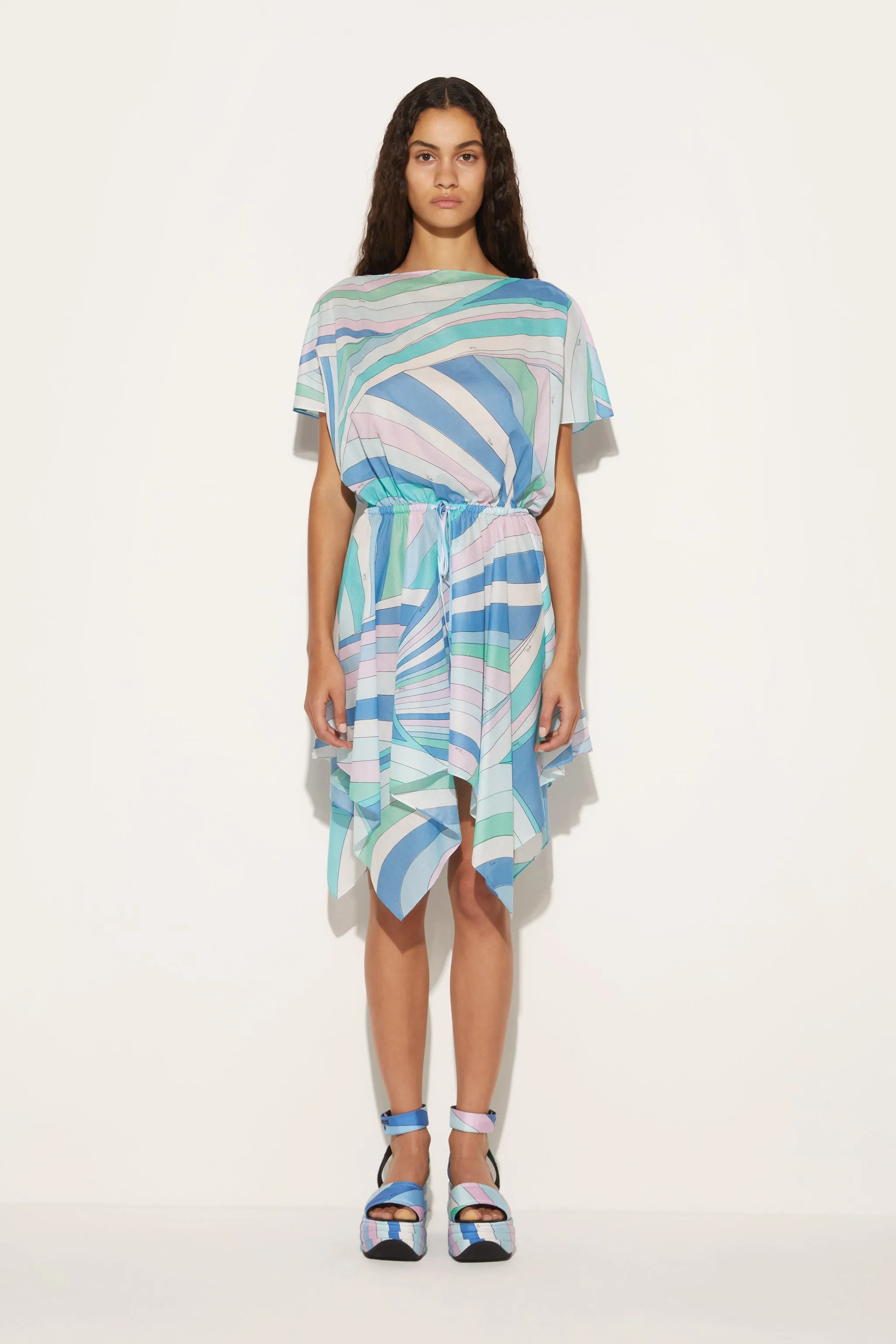 Iride-Print Cotton Dress