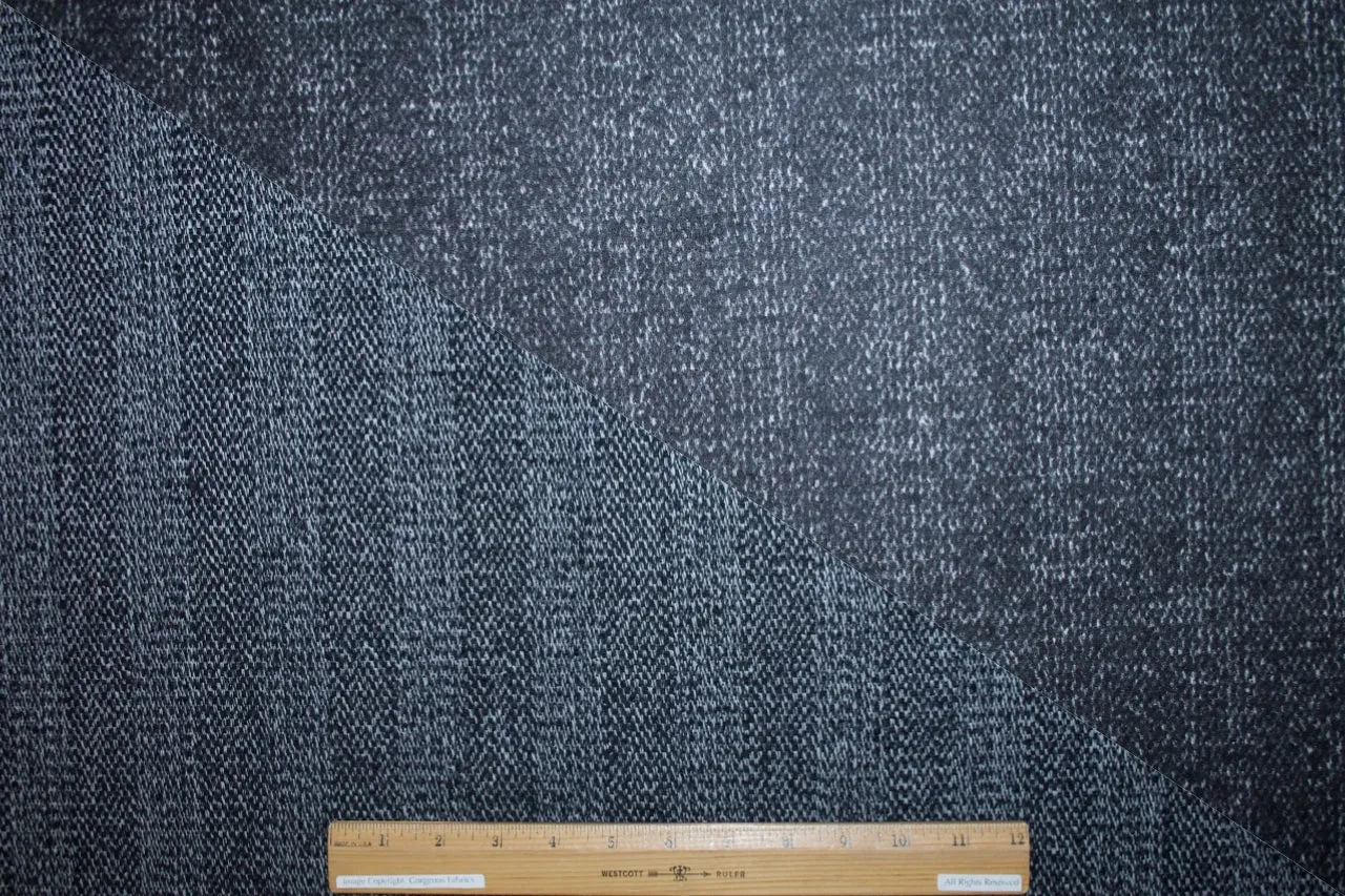 Italian Double Sided Wool Coating - Gray/Black