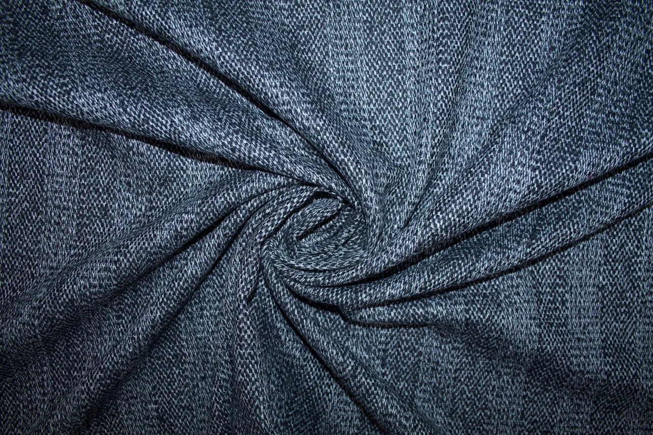 Italian Double Sided Wool Coating - Gray/Black