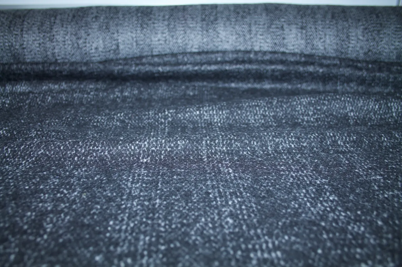 Italian Double Sided Wool Coating - Gray/Black