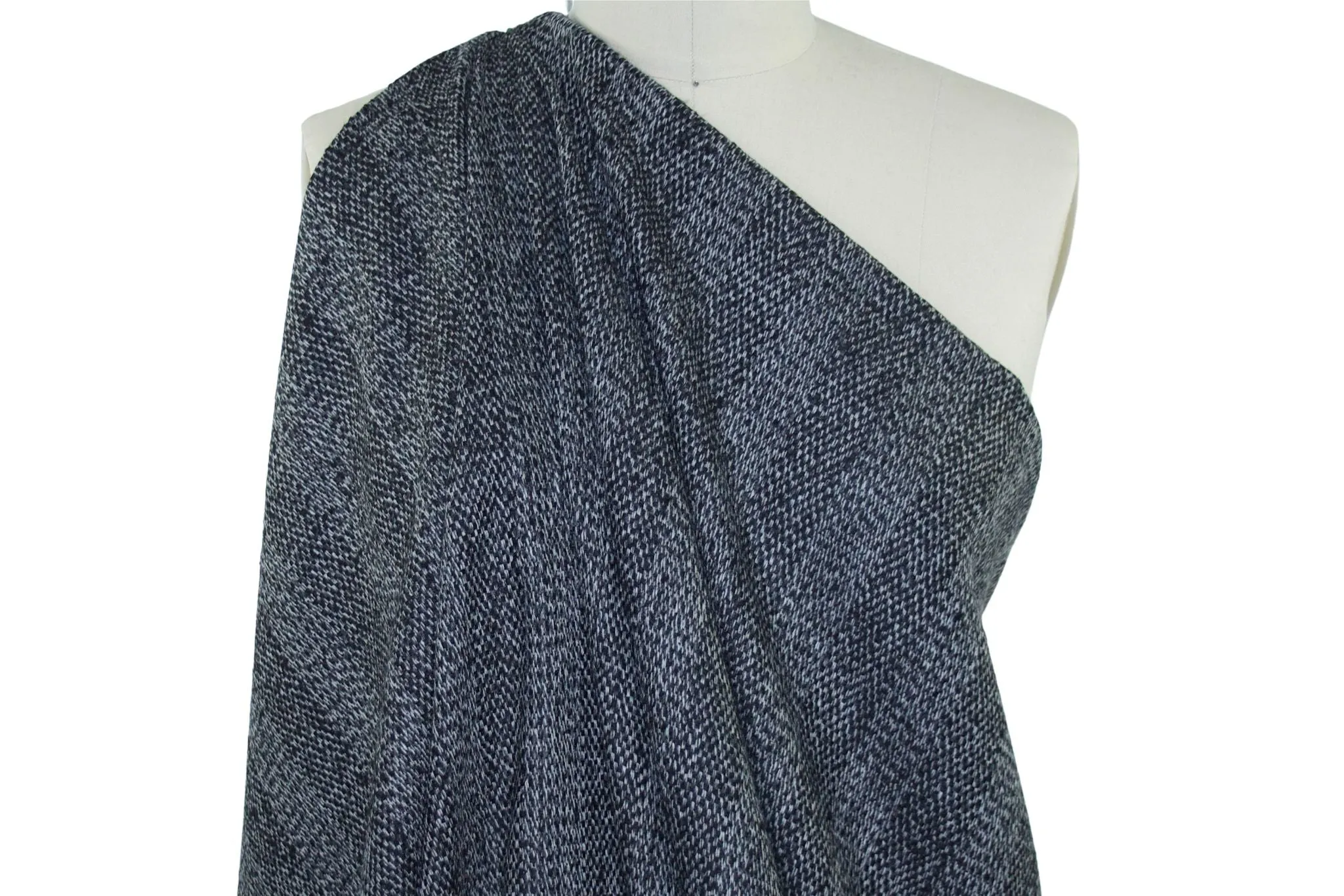Italian Double Sided Wool Coating - Gray/Black