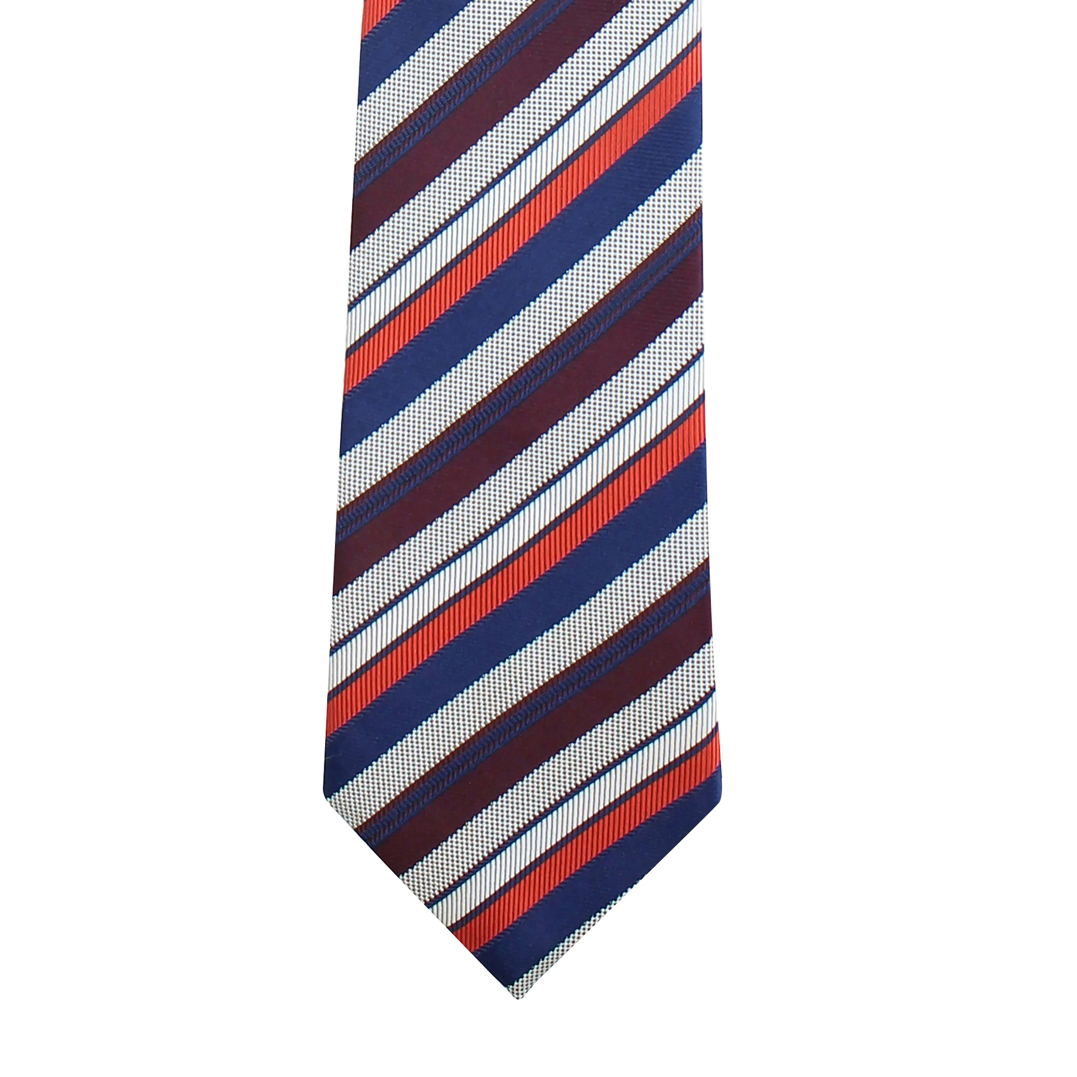 Kovove Classy Blue Striped Necktie and Pocket Square Gift Box