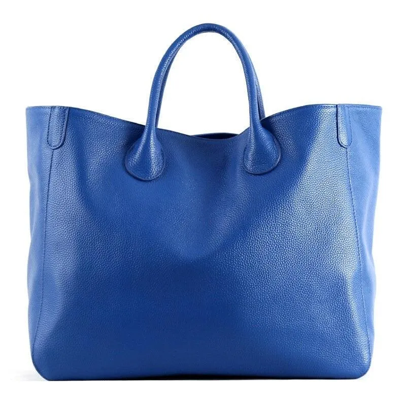 Large Designer Leather Tote Bag ｜ Cowhide Leather Classic Bag ｜ Must-have Fashion DesignerBag ｜ Leather Weekend Bag｜Christmas gifts