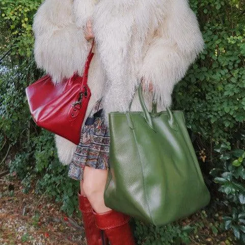 Large Designer Leather Tote Bag ｜ Cowhide Leather Classic Bag ｜ Must-have Fashion DesignerBag ｜ Leather Weekend Bag｜Christmas gifts