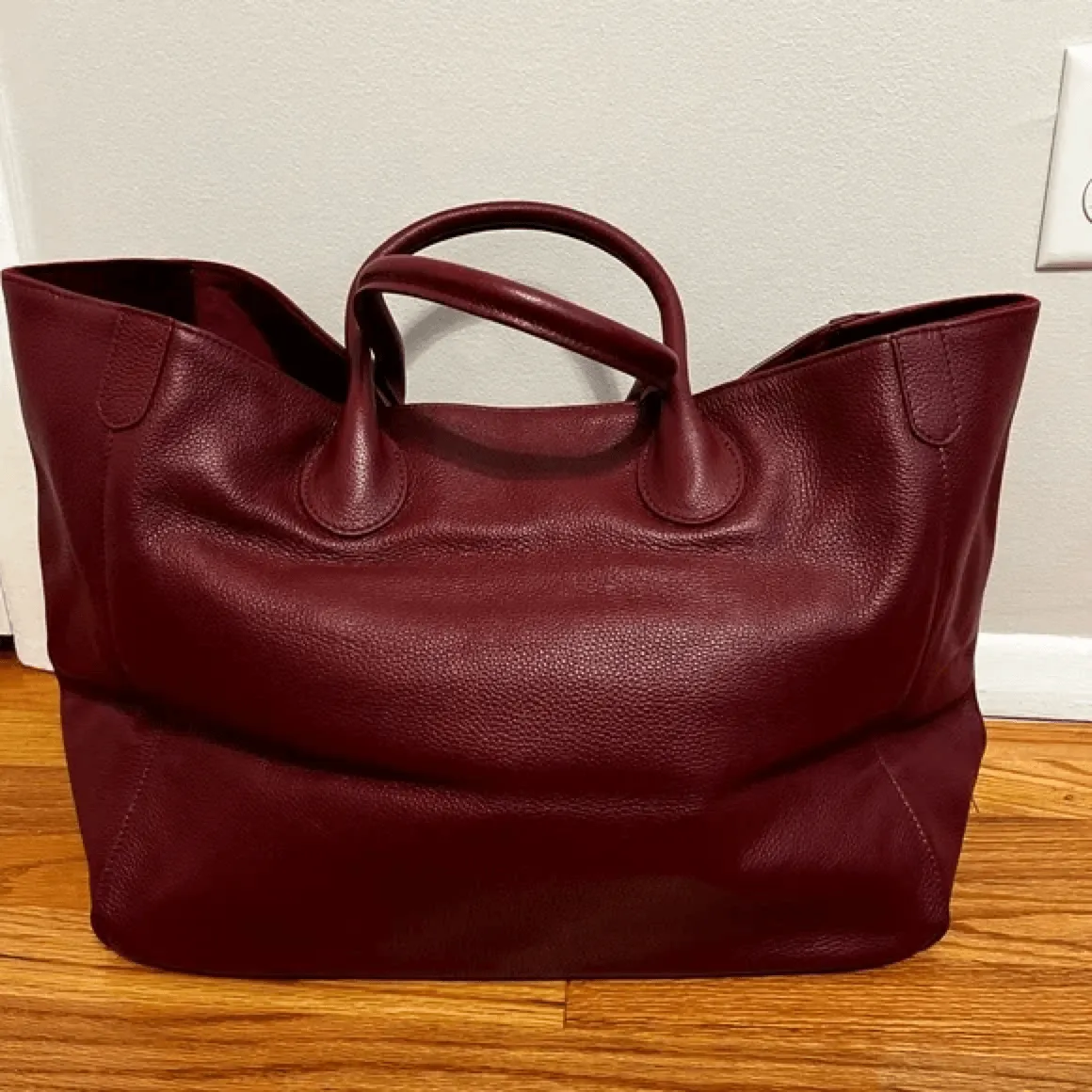 Large Designer Leather Tote Bag ｜ Cowhide Leather Classic Bag ｜ Must-have Fashion DesignerBag ｜ Leather Weekend Bag｜Christmas gifts