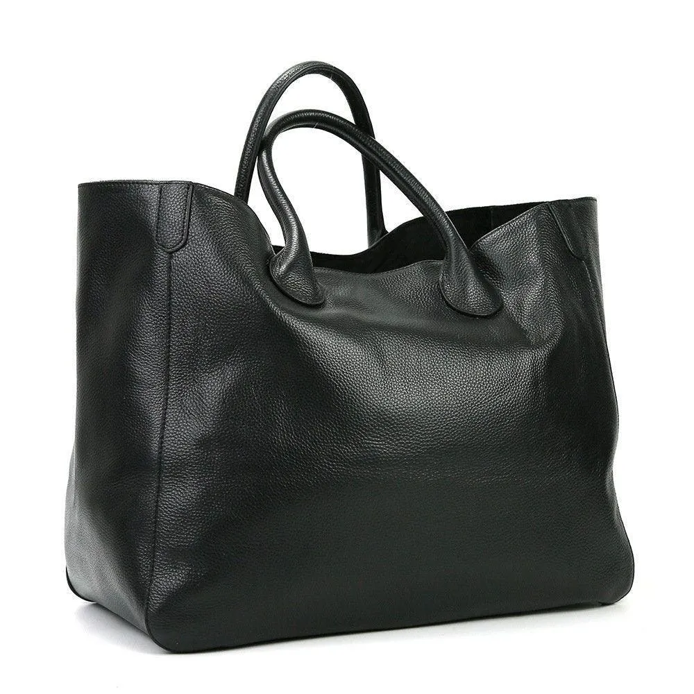 Large Designer Leather Tote Bag ｜ Cowhide Leather Classic Bag ｜ Must-have Fashion DesignerBag ｜ Leather Weekend Bag｜Christmas gifts