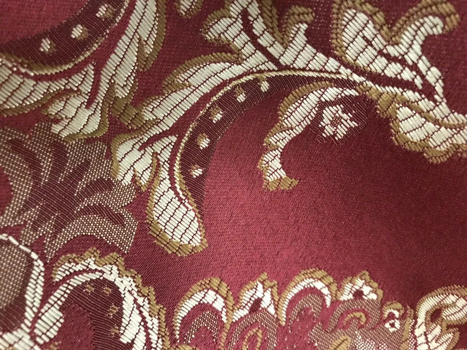 Lucas Jacquard Red Fabric