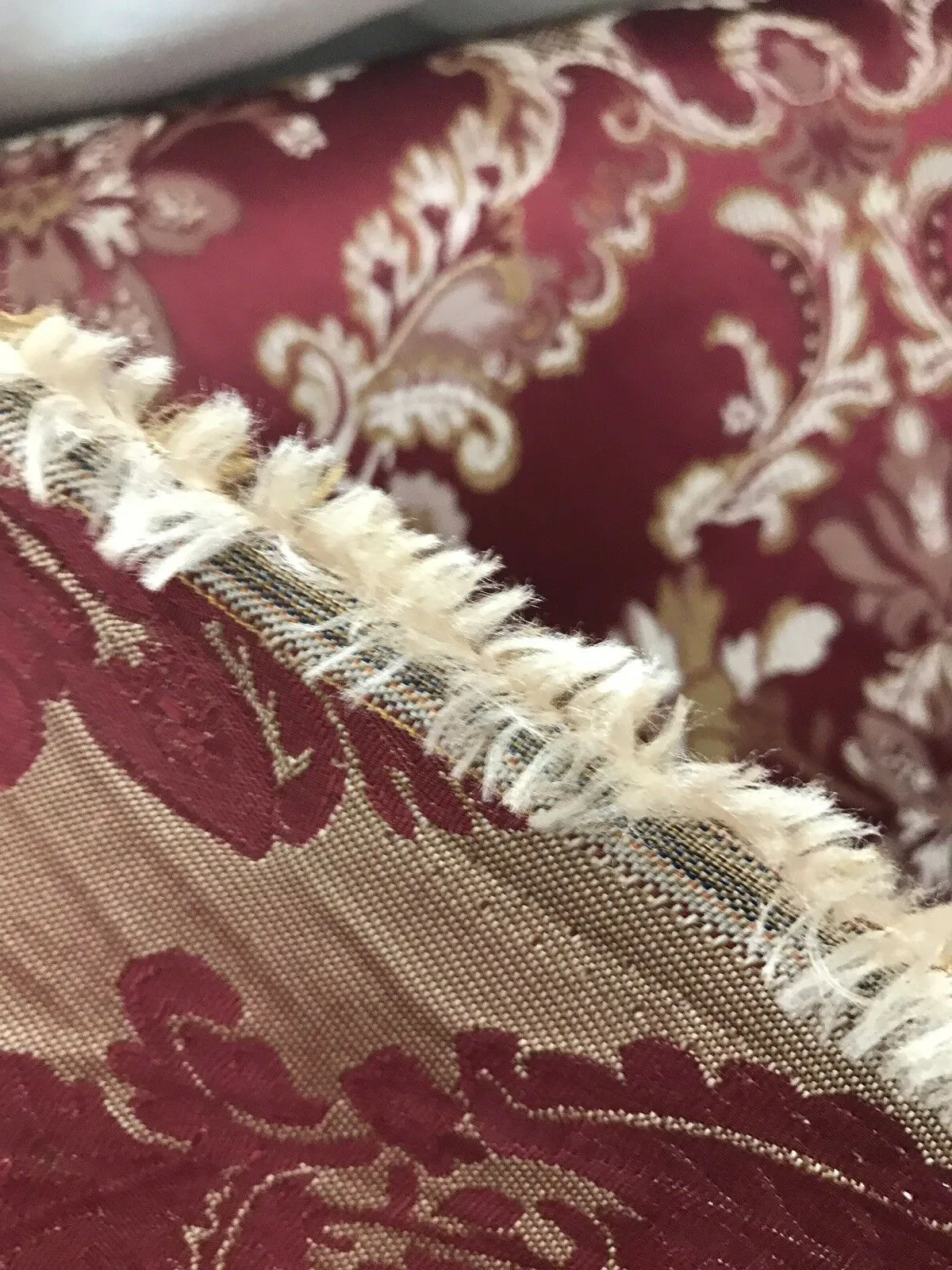 Lucas Jacquard Red Fabric