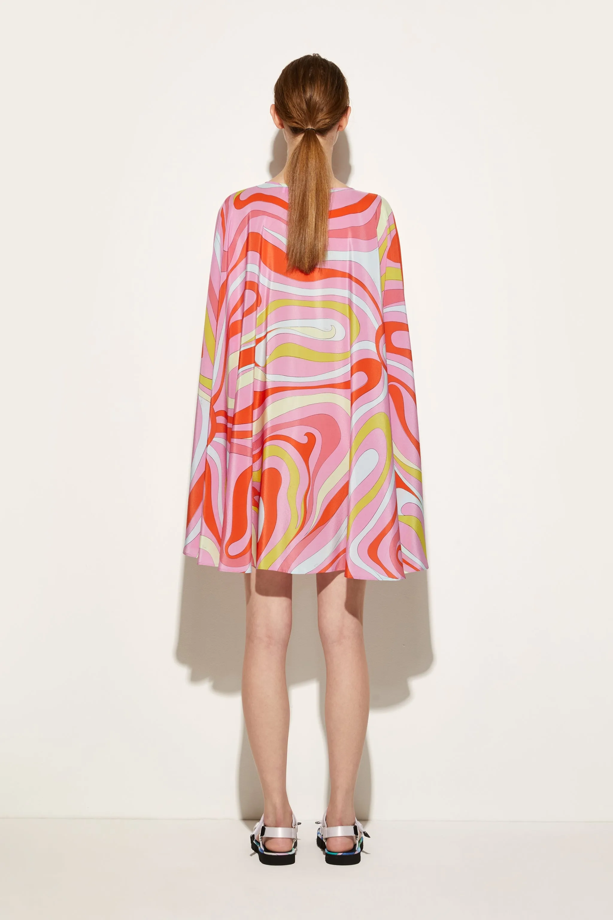 Marmo-Print Silk Kaftan