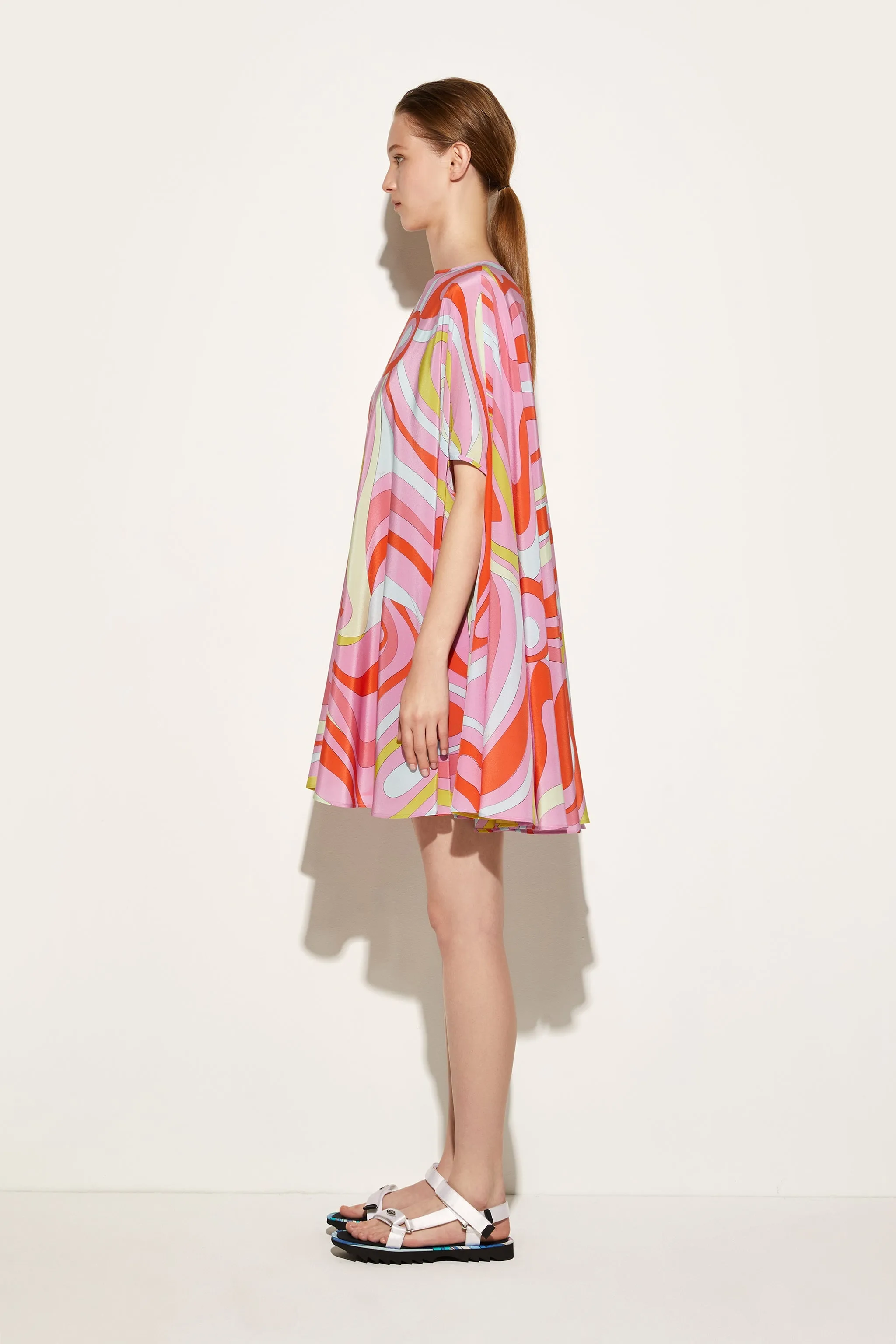 Marmo-Print Silk Kaftan