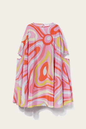 Marmo-Print Silk Kaftan