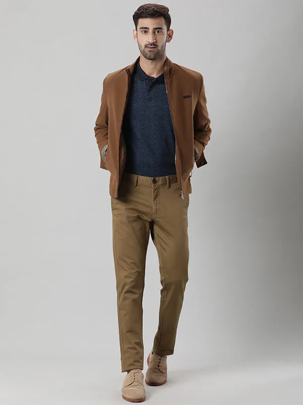 Men Brooklyn Fit Polyester Blend Trouser