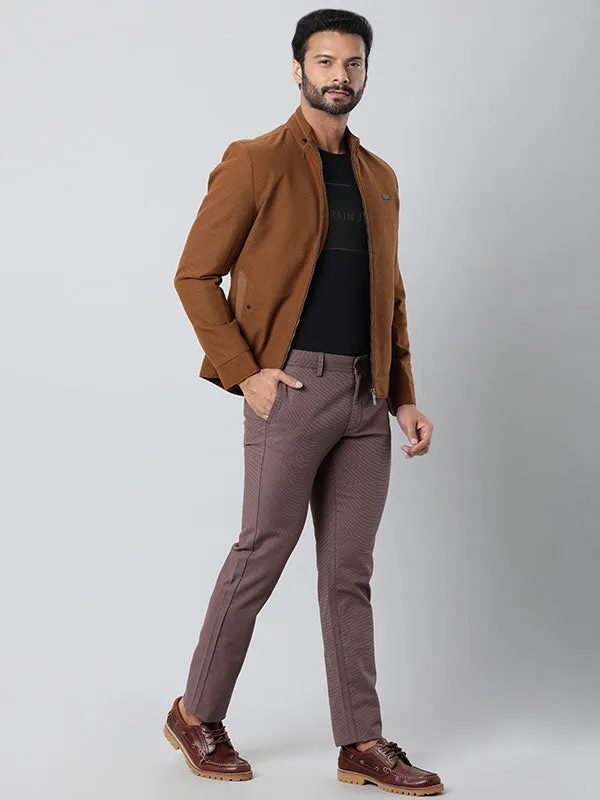 Men Brooklyn Fit Polyester Blend Trouser