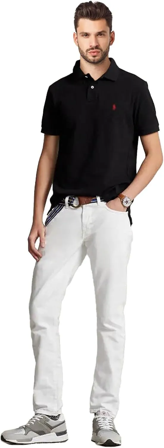 Men's Custom Classic Polo Shirt Short Sleeve for Outdoor Golf Tennis Polo 2 Buttons Tops-Proudly of U.S Polo