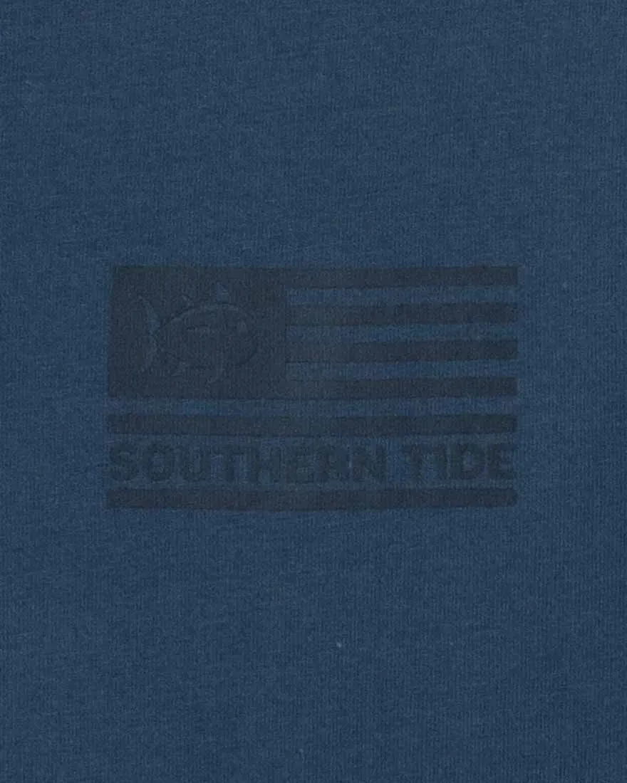 Mens Short Sleeve Tonal Southern Tide Flag Tee