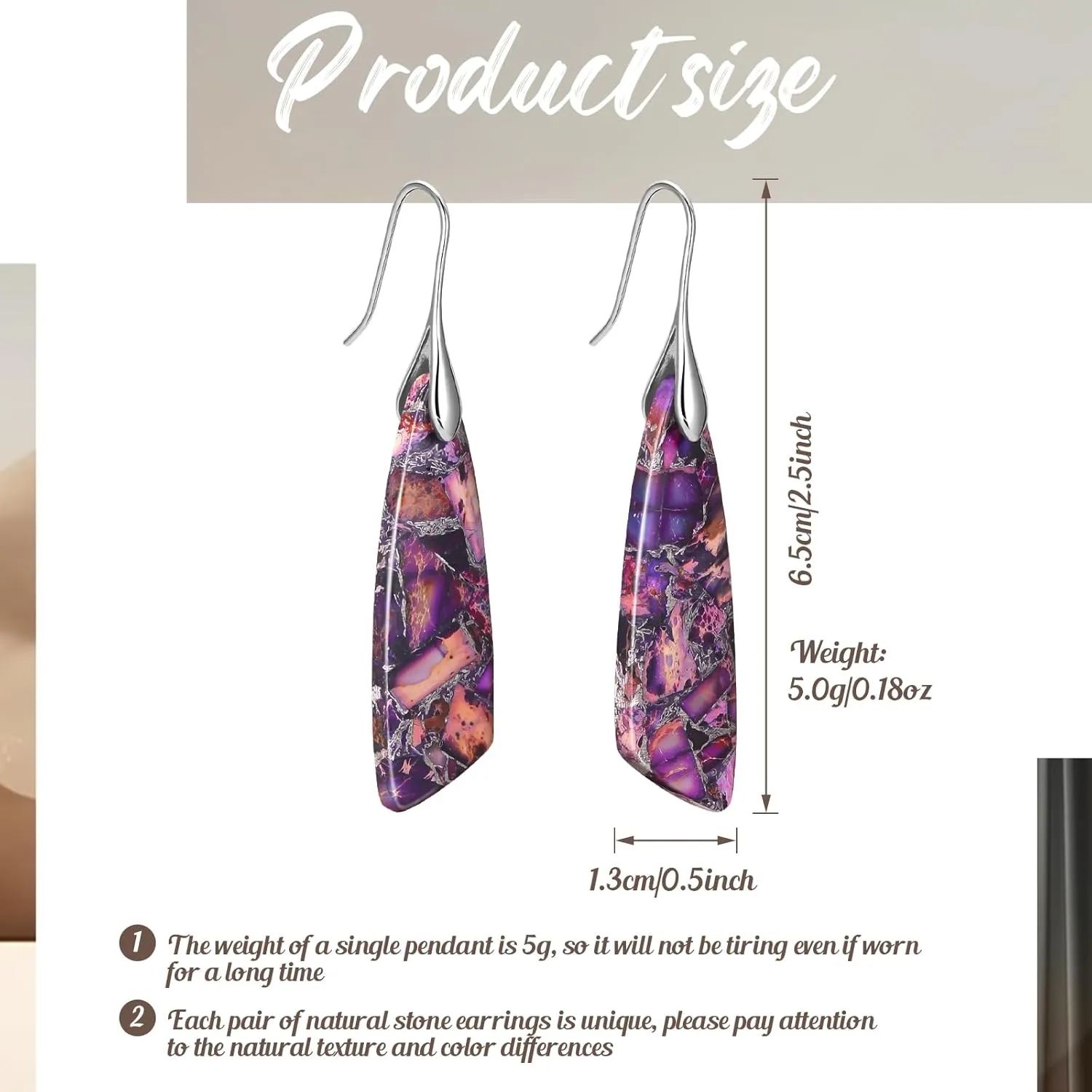 MJartoria Stone Earrings for Women Trendy Vintage Dangle Earrings Drop Earrings Statement Earrings Jewelry Gifts