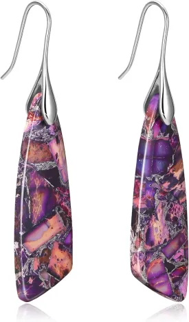 MJartoria Stone Earrings for Women Trendy Vintage Dangle Earrings Drop Earrings Statement Earrings Jewelry Gifts