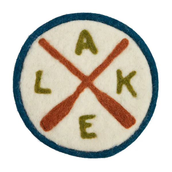 Mudpie Felted Wool Lake Trivet