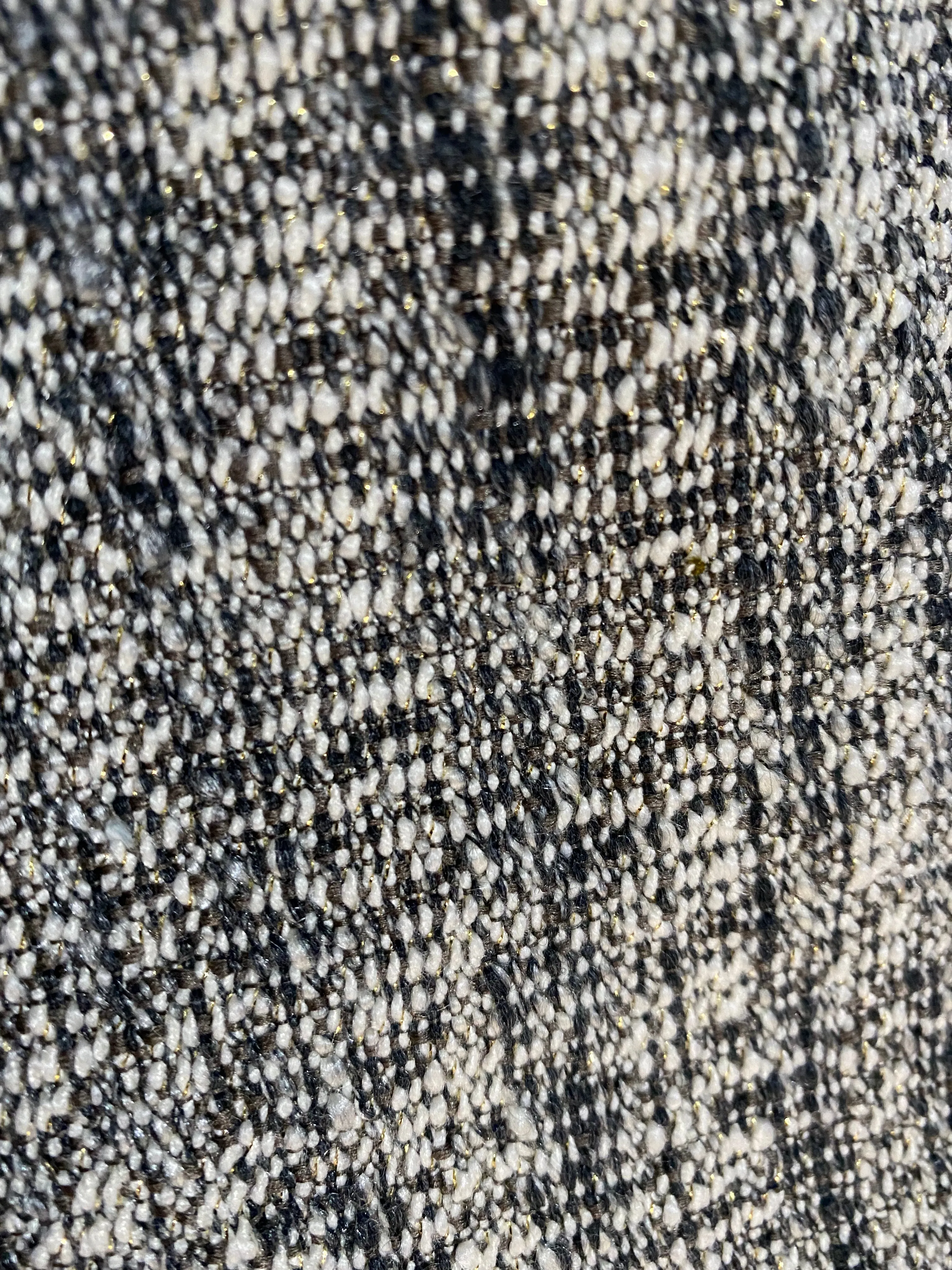 NEW Lady Day Designer Upholstery Boucle Tweed Fabric in Brown, Black, Gold  Melange