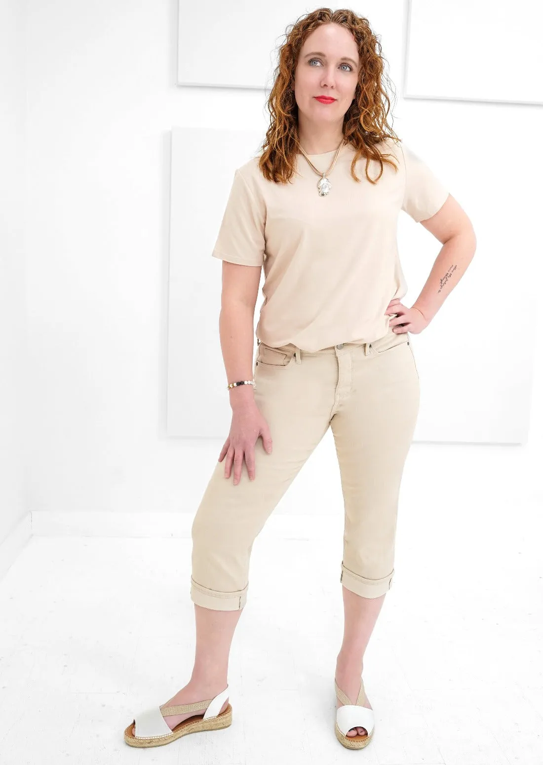 NYDJ - Marilyn Crop Cuff Pants - Feather