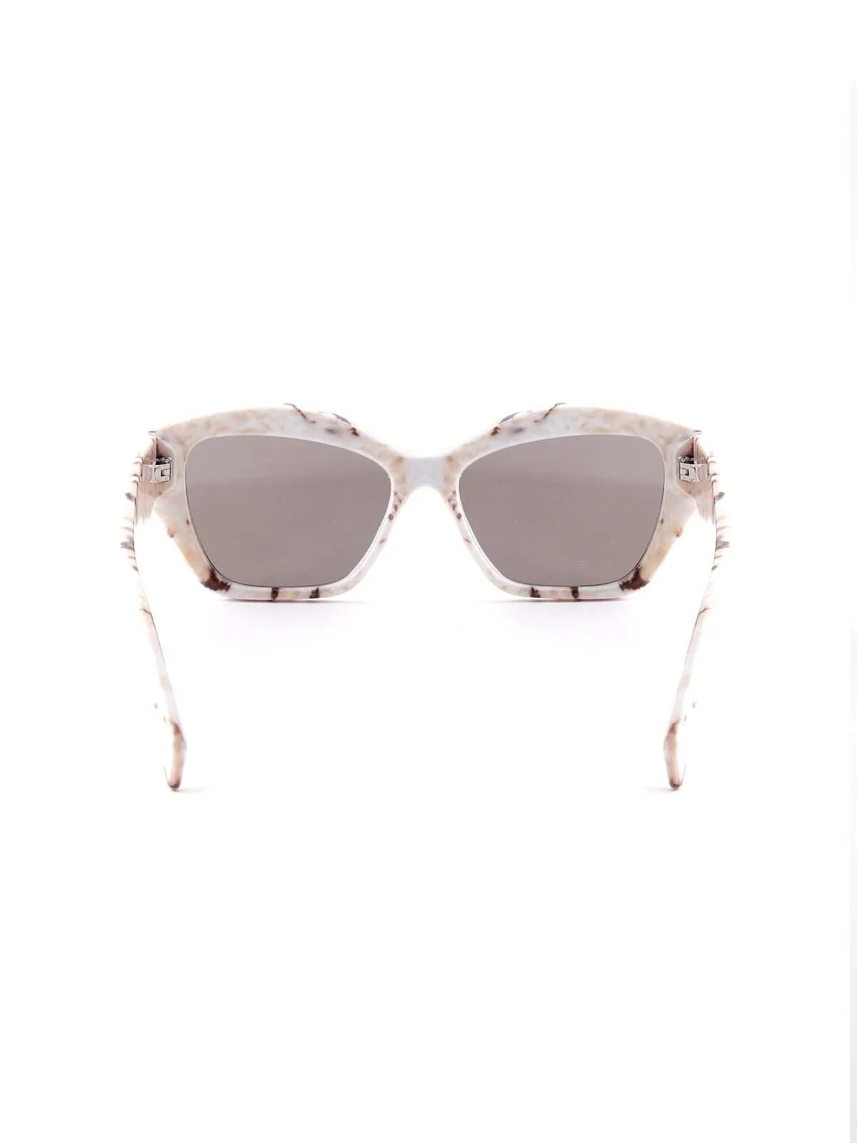 Odette Beige Textured Frame Sunglasses For Women