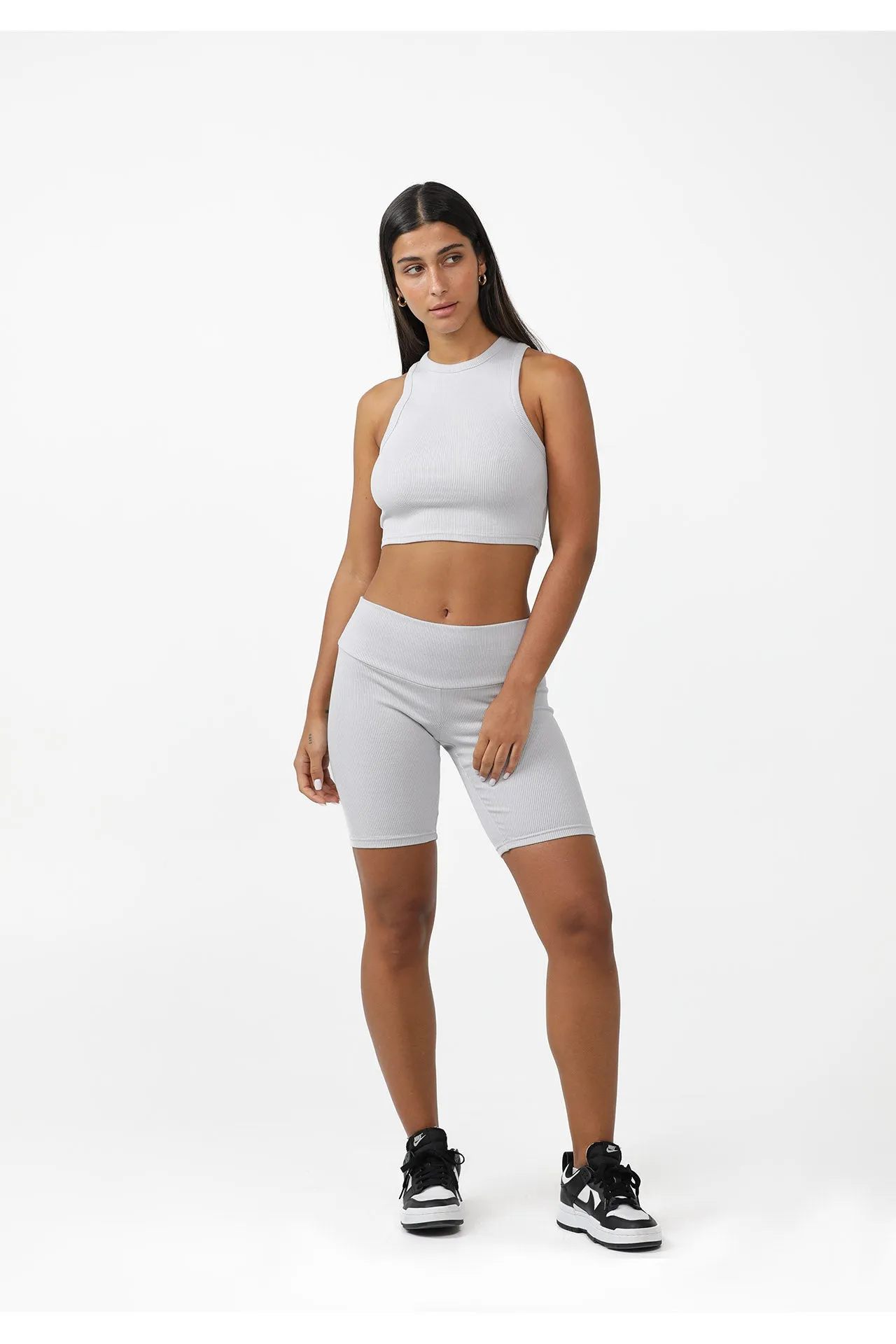 Organic Cotton & Bamboo Ribbed Bikers Short