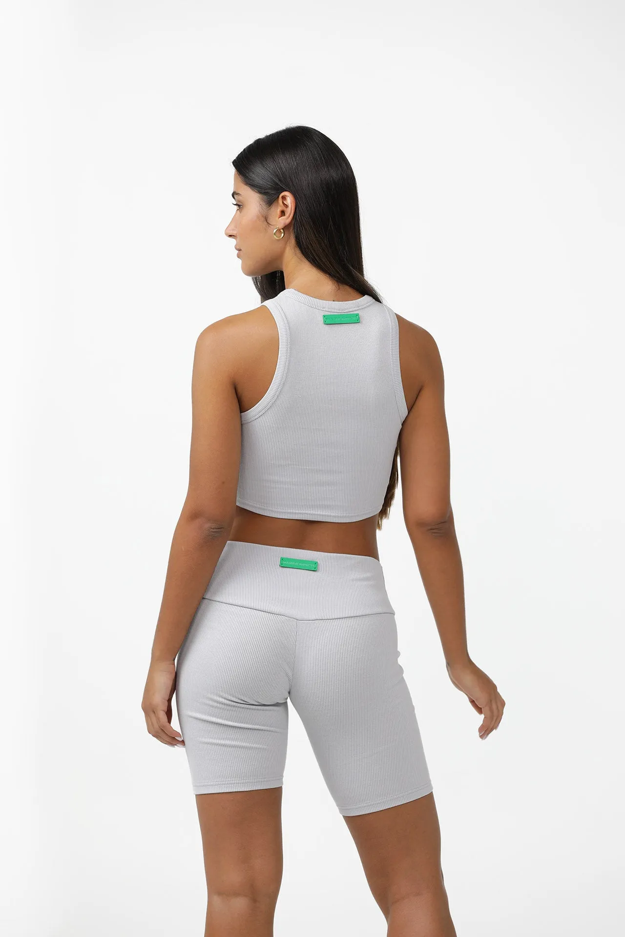 Organic Cotton & Bamboo Ribbed Bikers Short
