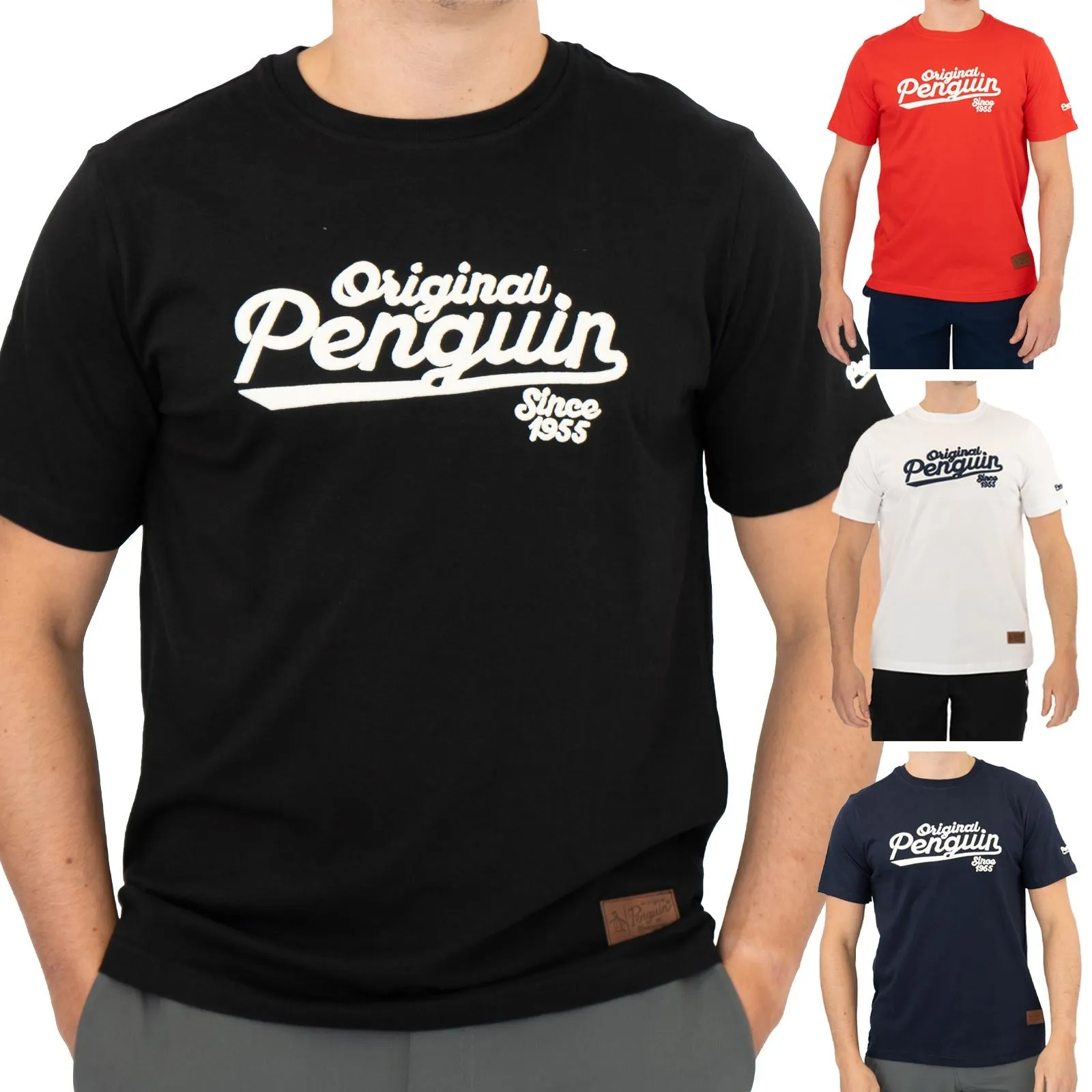 Original Penguin T-shirt Short Sleeve Embroidered Black