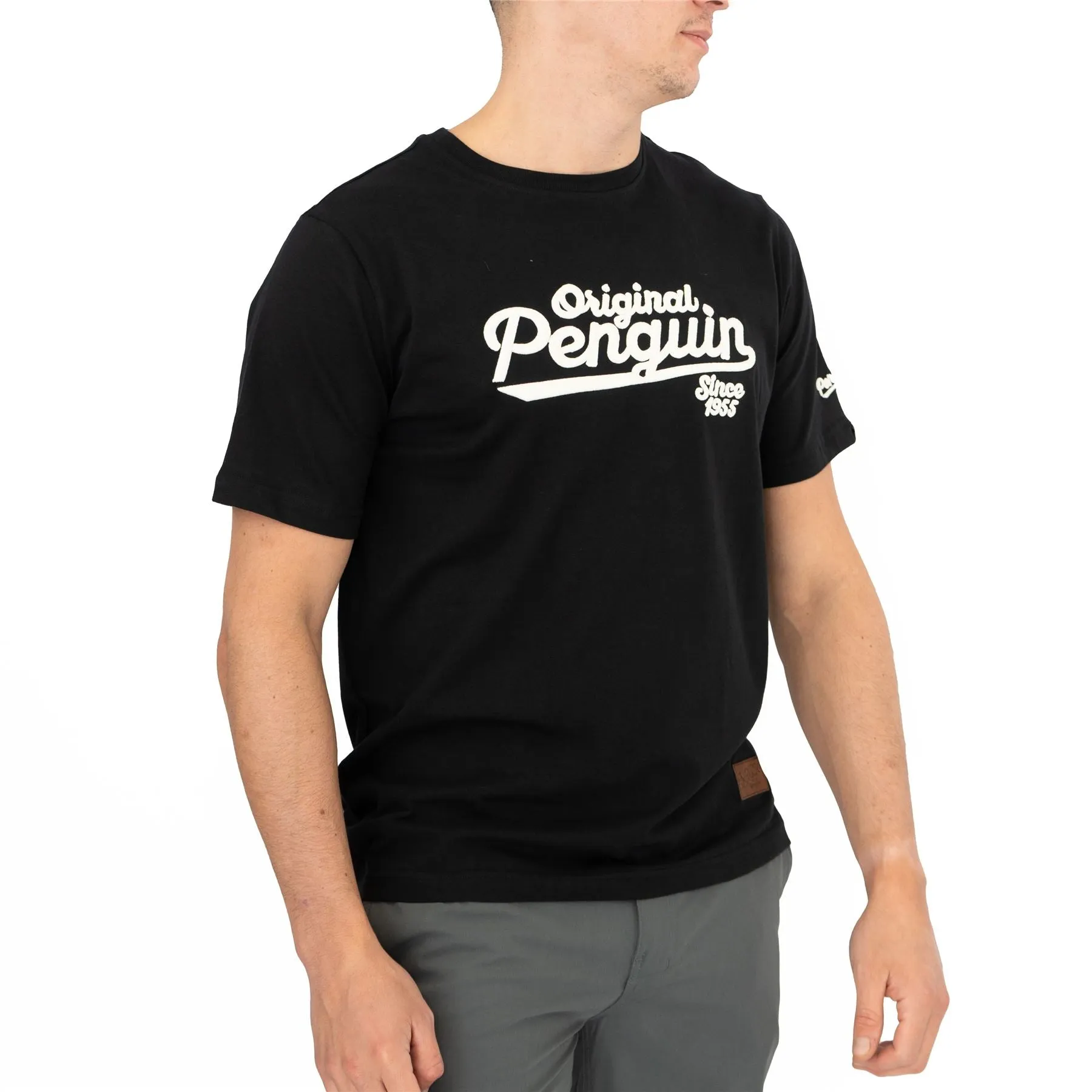 Original Penguin T-shirt Short Sleeve Embroidered Black