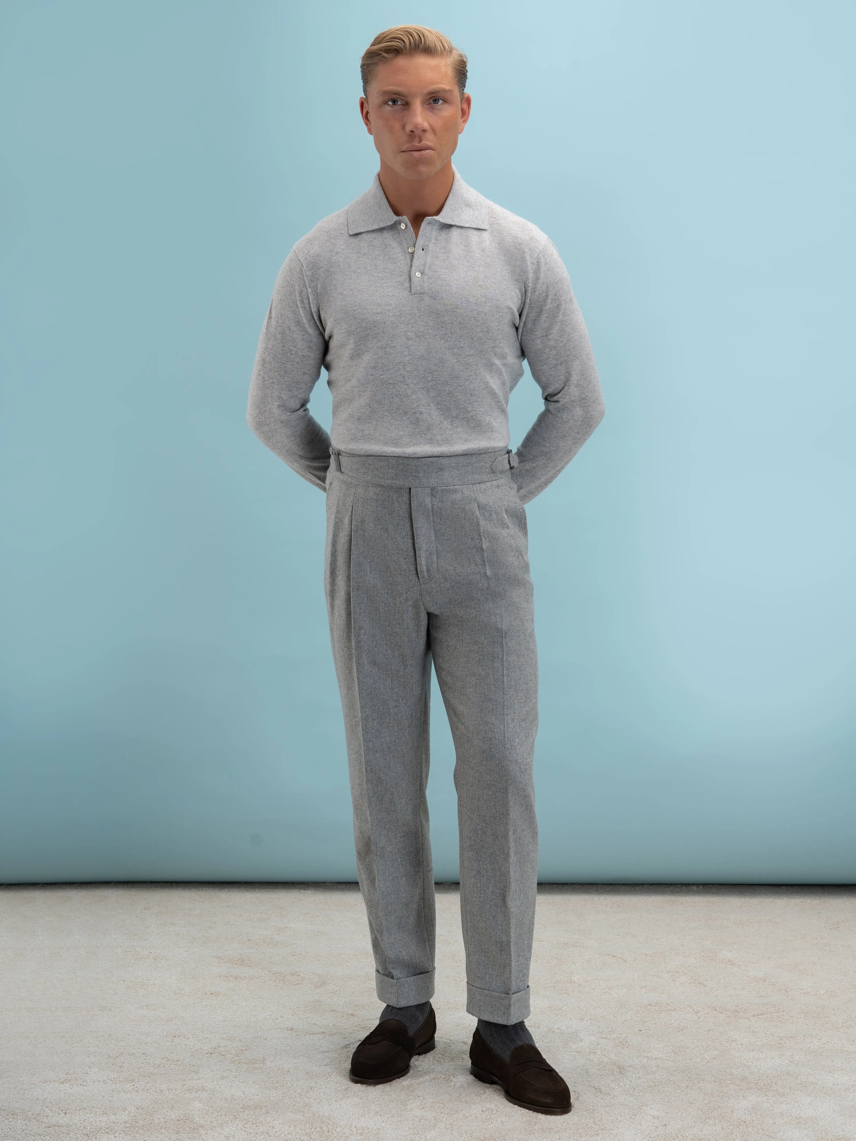 Oscar Knit Grey Cashmere