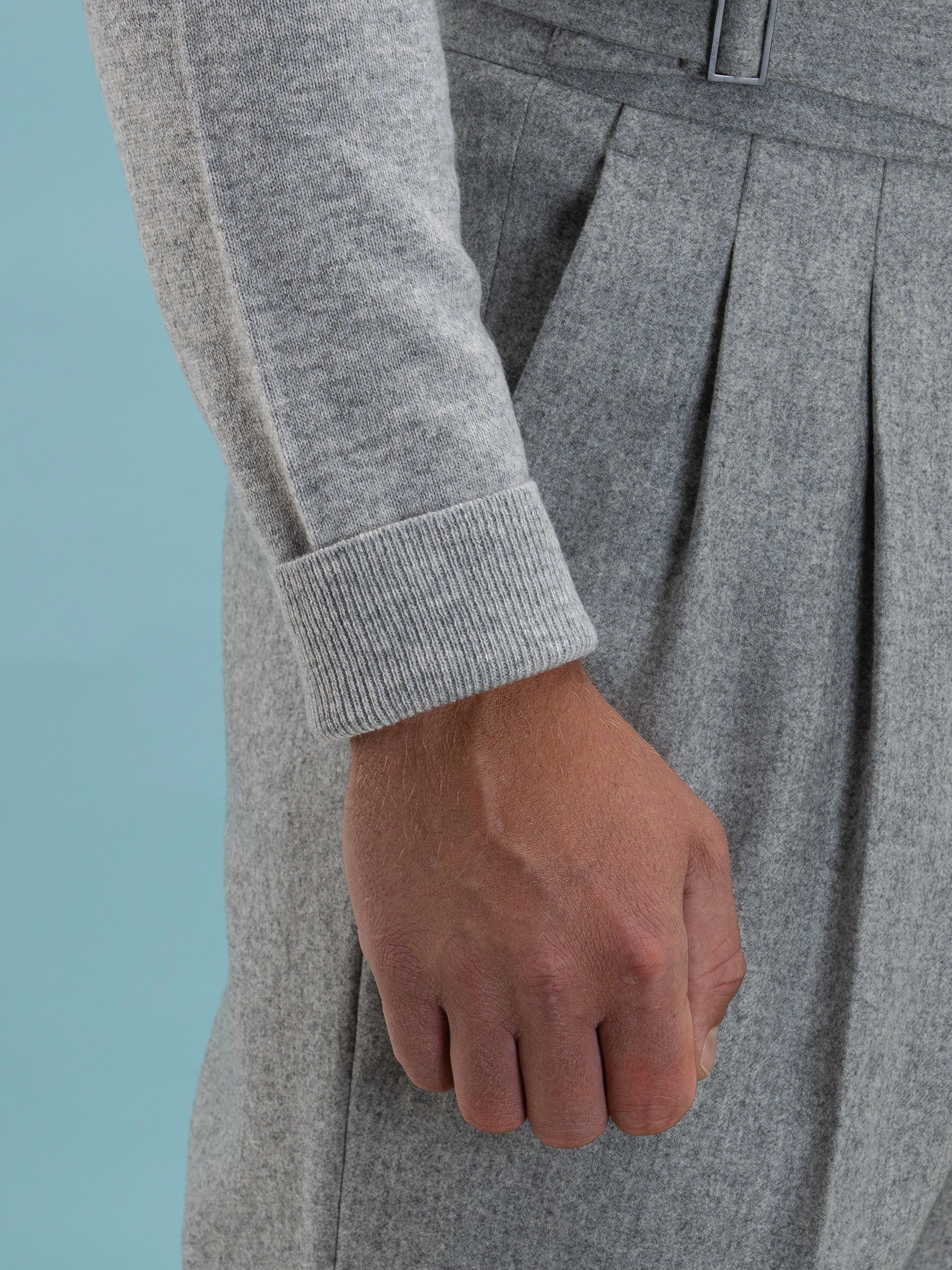 Oscar Knit Grey Cashmere